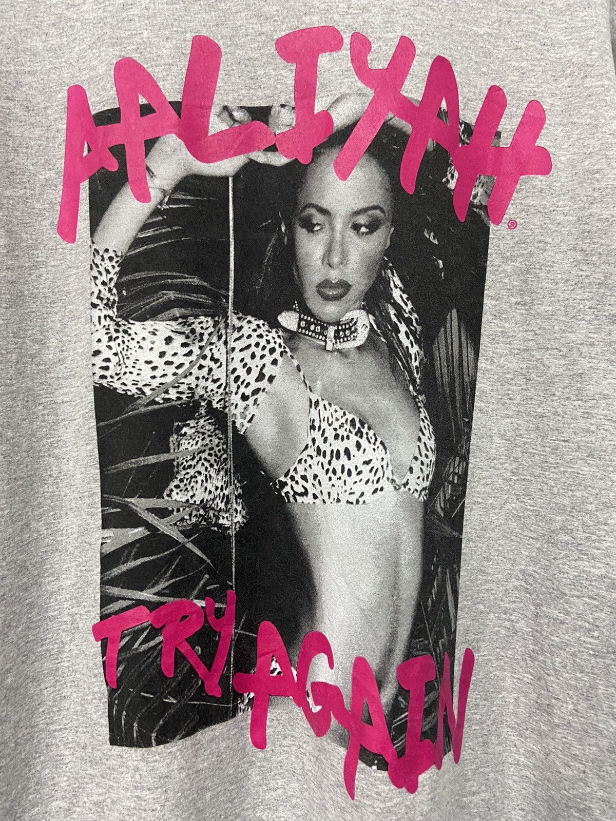 Rap Tees × Vintage Aaliyah “Try Again” Raptees Long Sleeve Tshirt Size US M / EU 48-50 / 2 - 5 Thumbnail