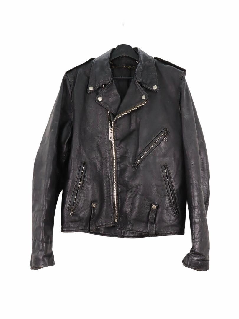 Harley Davidson 60's 70's Vtg Harley Davidson AMF Leather Motorcycle Jacket Size US M / EU 48-50 / 2 - 2 Thumbnail