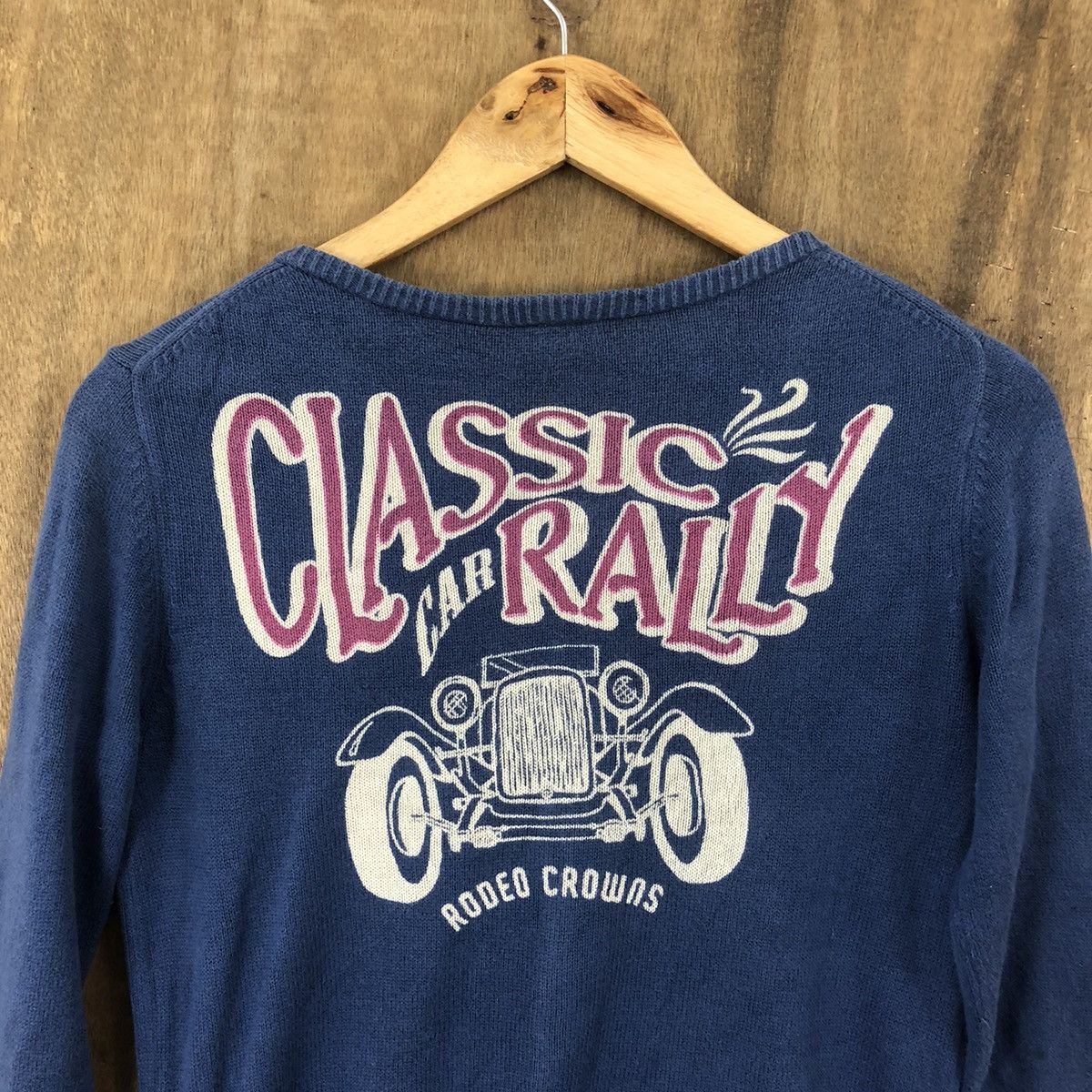Vintage vintage Rodeo Crows Faded Blue Cardigan Knitwear #016 Size US M / EU 48-50 / 2 - 2 Thumbnail