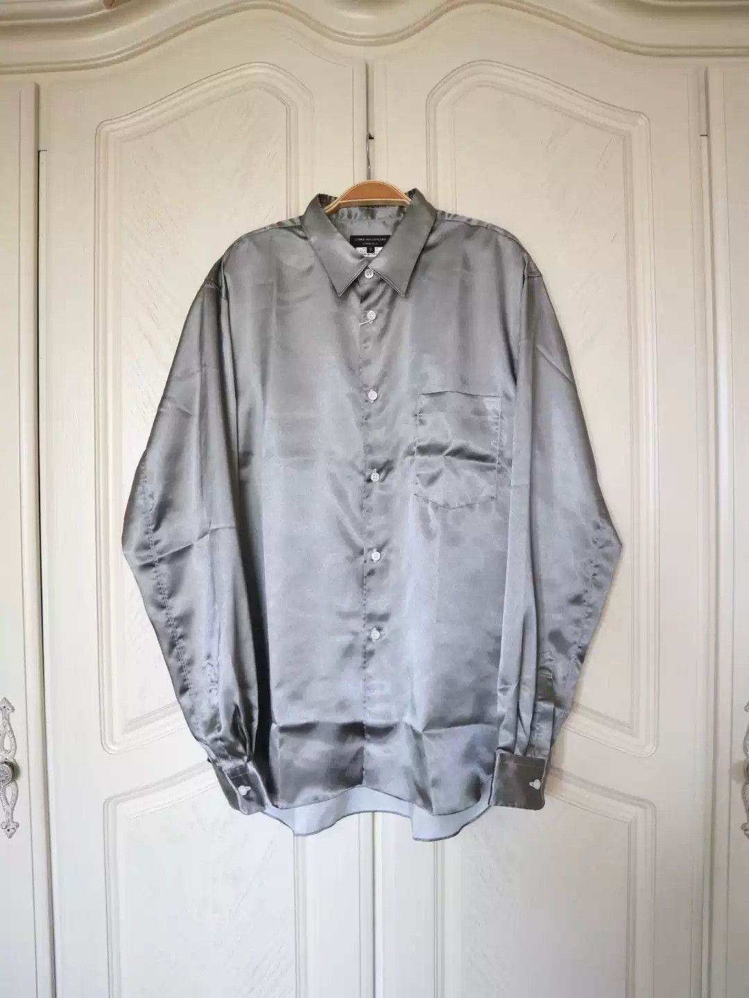 Comme des Garcons Homme Plus CDG Homme Plus 21SS "Metal Outlaw" Silver Shirt Size US M / EU 48-50 / 2 - 1 Thumbnail