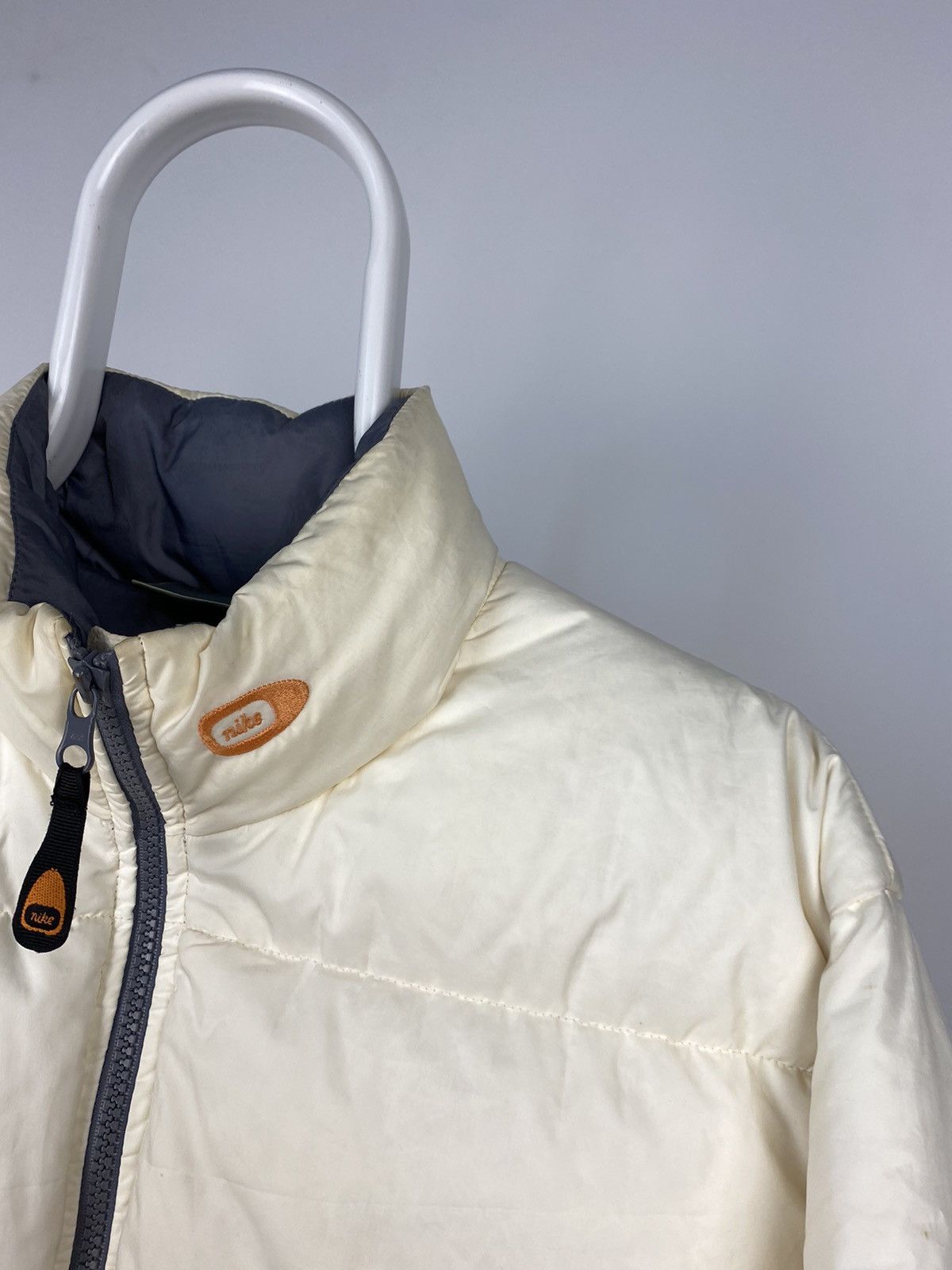 Nike vintage yellow grey puffer jacket 2000s