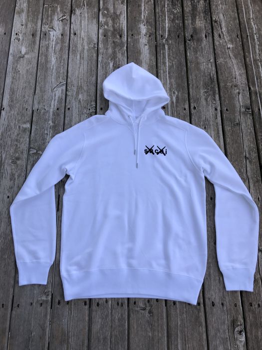 Sacai Kaws Sacai Embroidery Hoodie White | Grailed