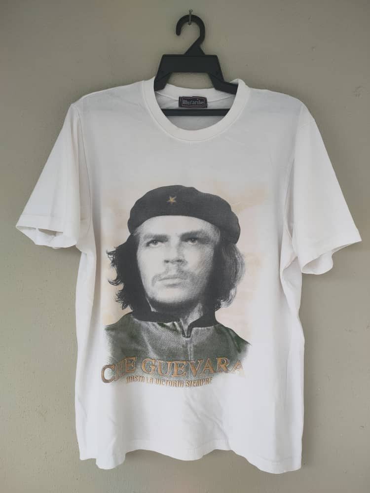 image of Band Tees x Rap Tees Che Guevara T, Made In Cuba in White, Men's (Size Medium)