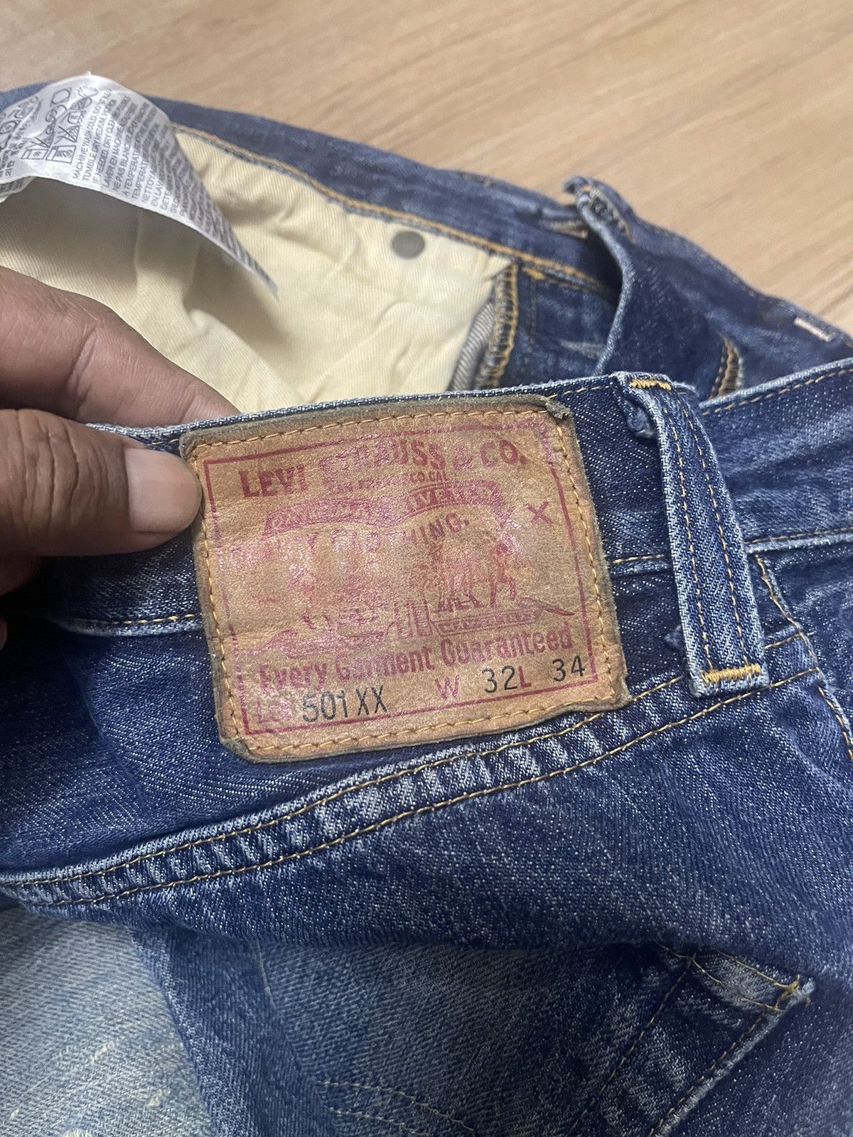Levi's Vintage Clothing Levis 501 Big E distressed jeans Size US 33 - 5 Thumbnail