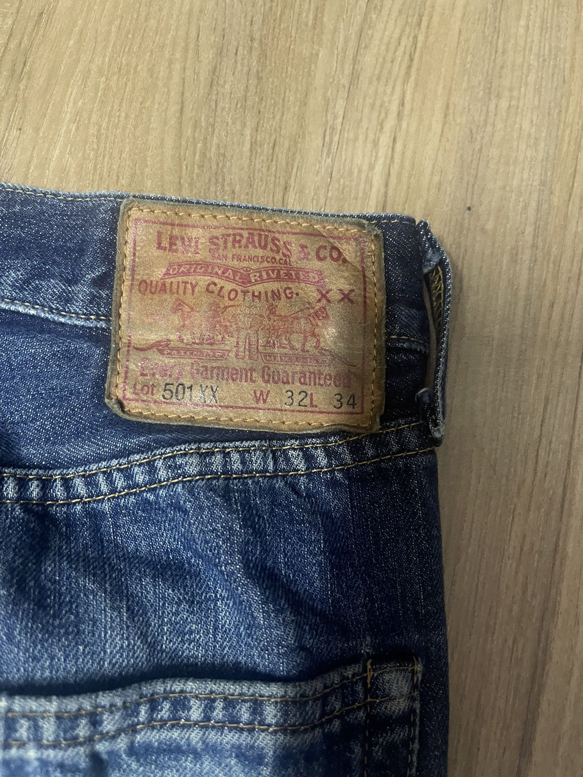 Levi's Vintage Clothing Levis 501 Big E distressed jeans Size US 33 - 6 Thumbnail