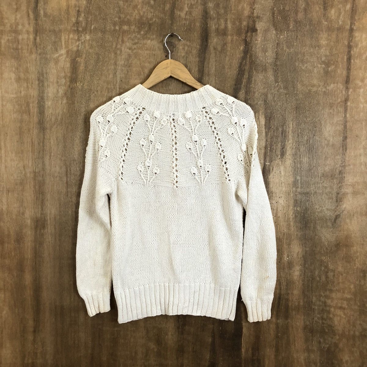 Japanese Brand Raspbery White yellow CARDIGAN Knitwear #150 Size US XS / EU 42 / 0 - 7 Thumbnail