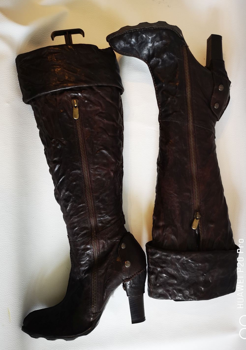 image of Diesel Womens Tall Brown Boots Size 37 Us 7
