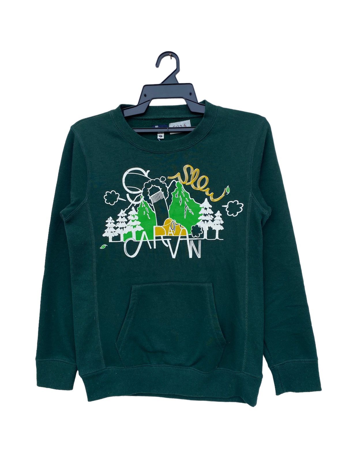 image of Go Slow Caravan Sweatshirt in Green, Men's (Size Small)