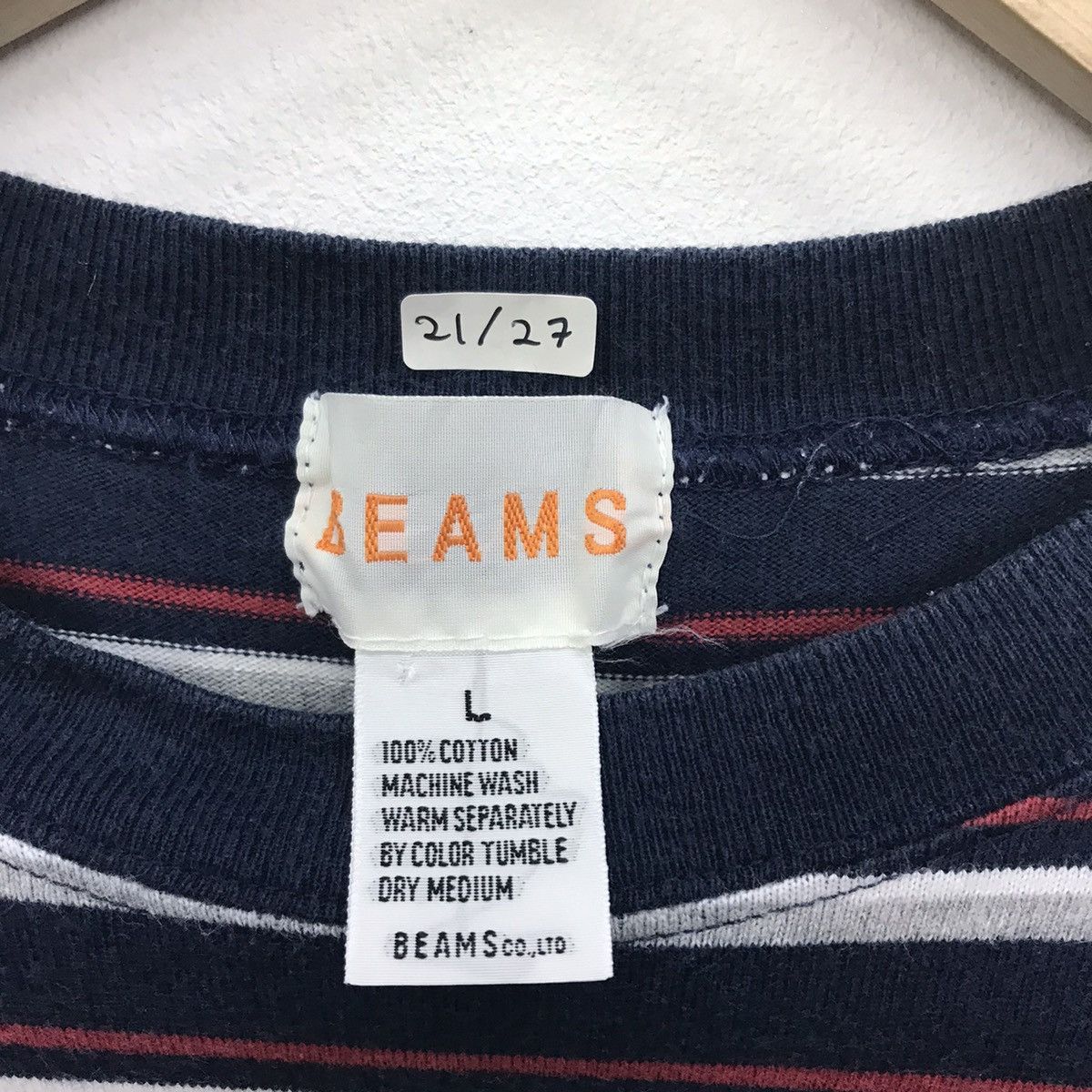 Japanese Brand RARE! BEAMS VIBRANT STRIPED TEE Size US L / EU 52-54 / 3 - 8 Thumbnail