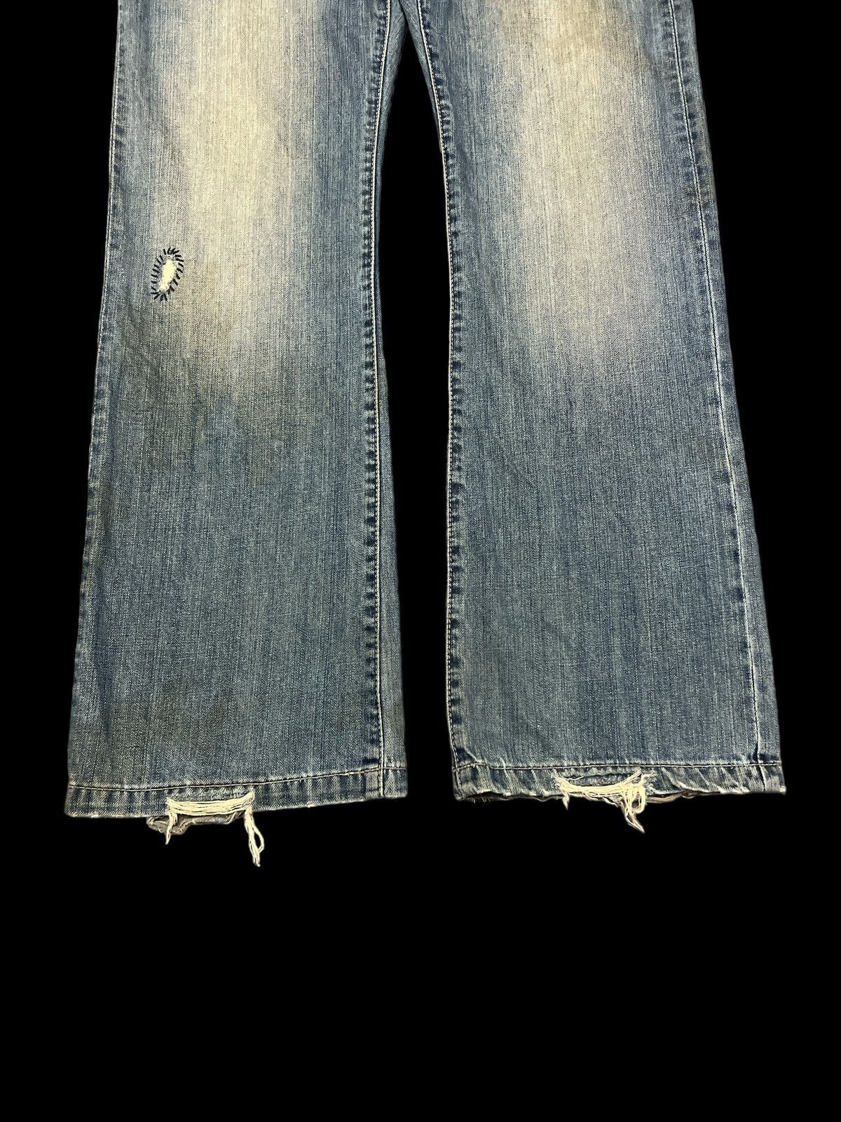 Japanese Brand FLARED🔥PARASUCO DISTRESSED DENIM PANT Size US 32 / EU 48 - 4 Thumbnail