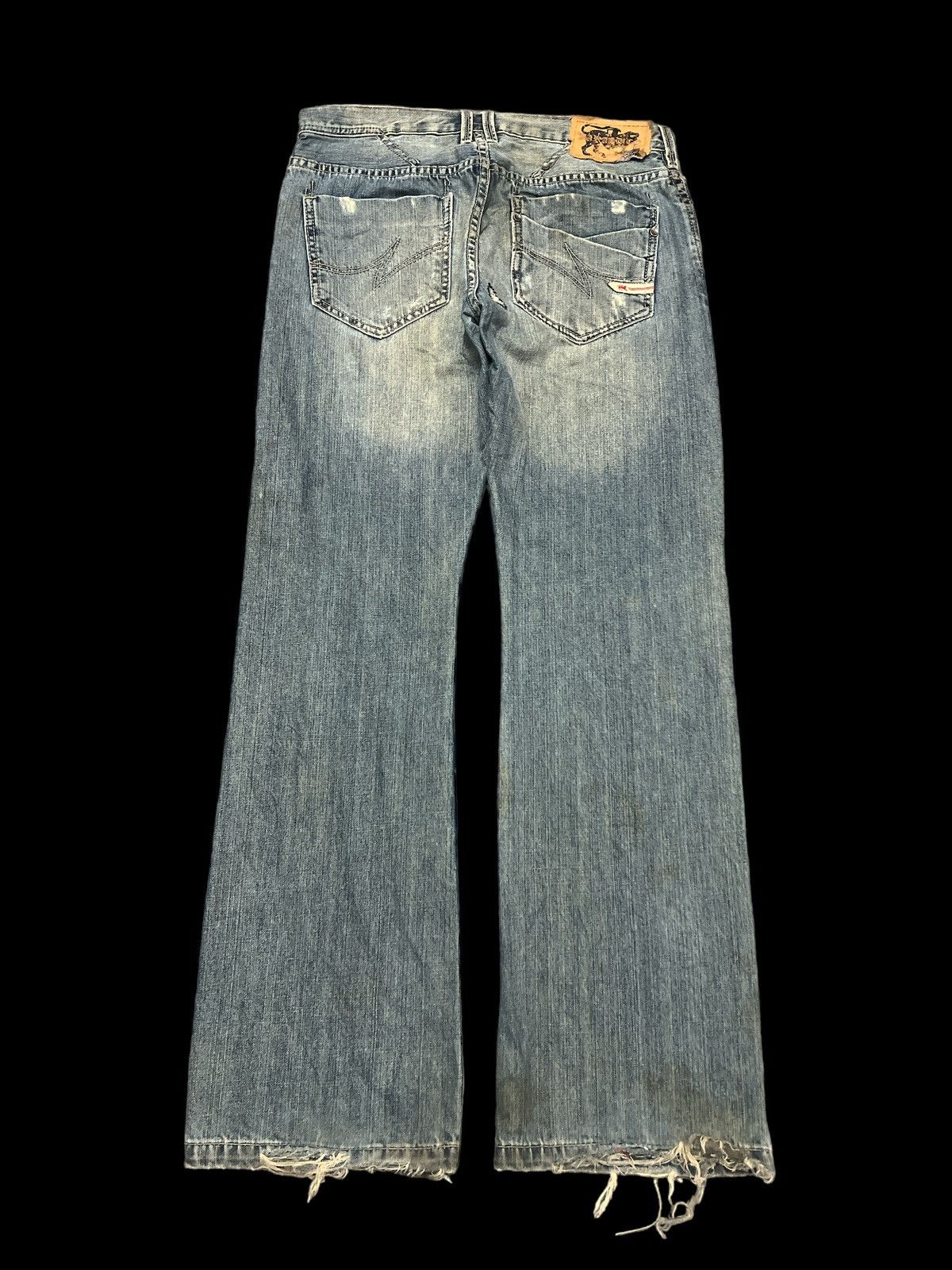Japanese Brand FLARED🔥PARASUCO DISTRESSED DENIM PANT Size US 32 / EU 48 - 7 Thumbnail