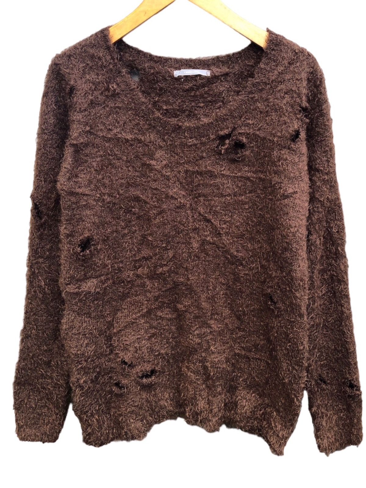 Hysteric Glamour × If Six Was Nine × Japanese Brand Distressed Mohair Rashkafille Knitted Grunge Japan Style Size US M / EU 48-50 / 2 - 1 Thumbnail