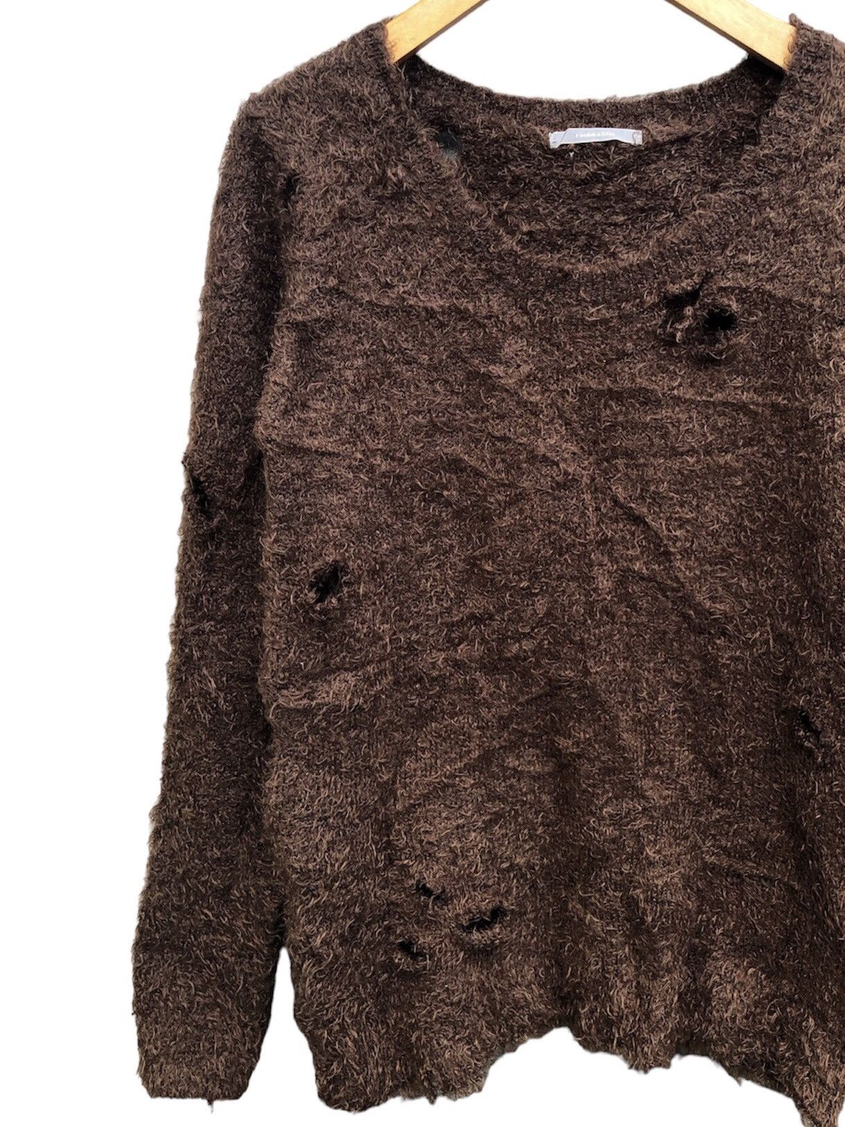 Hysteric Glamour × If Six Was Nine × Japanese Brand Distressed Mohair Rashkafille Knitted Grunge Japan Style Size US M / EU 48-50 / 2 - 2 Thumbnail