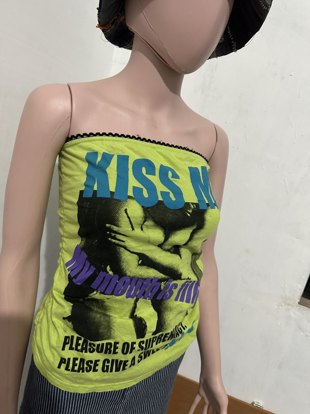 Other Shake Shake 2 Women Art Kiss Me strapless Top Size S / US 4 / IT 40 - 2 Thumbnail