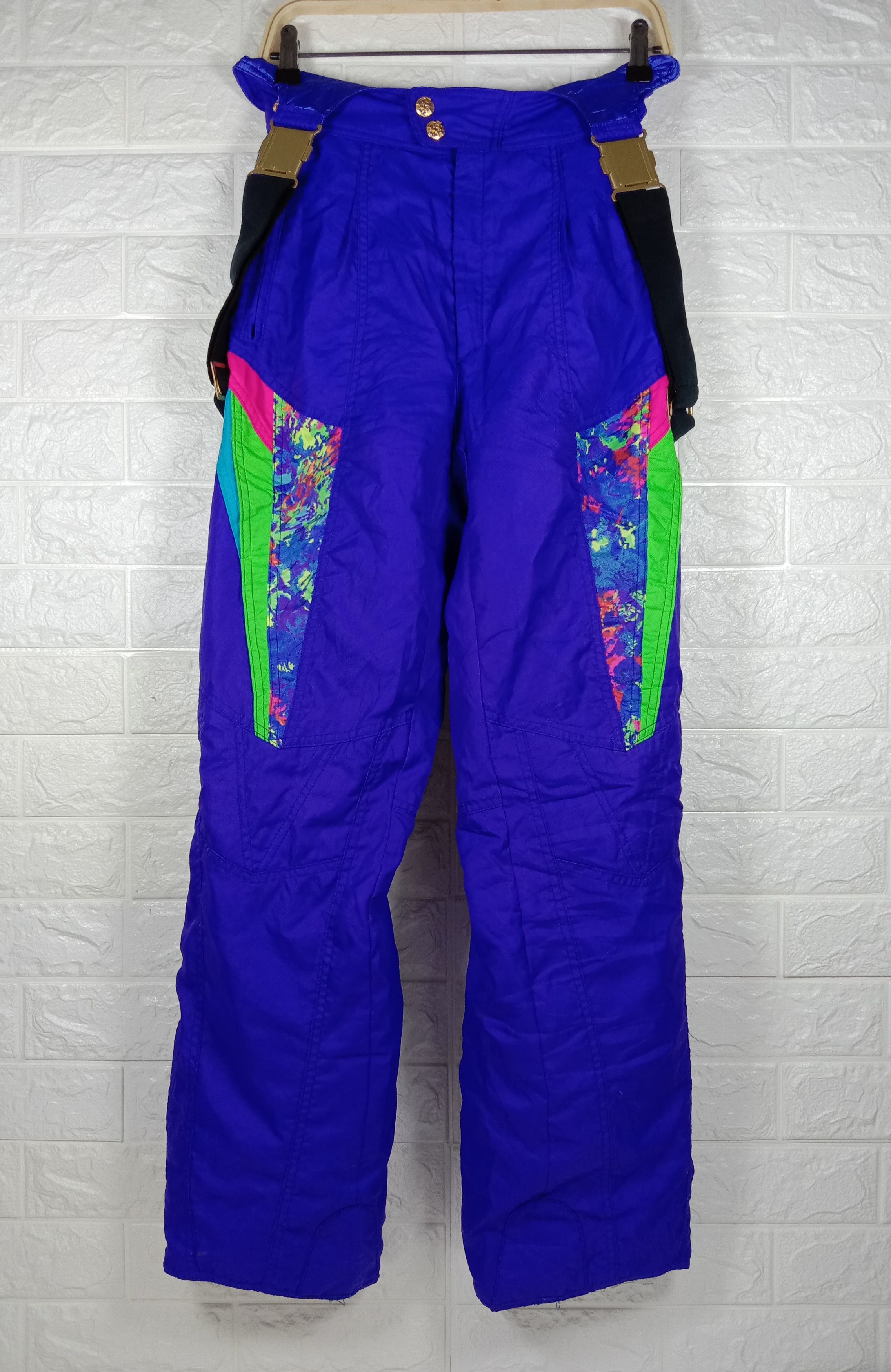 Ellesse Vintage Ellesse Ski Jumpsuit Overalls Multicolour Pants Size US 33 - 1 Thumbnail