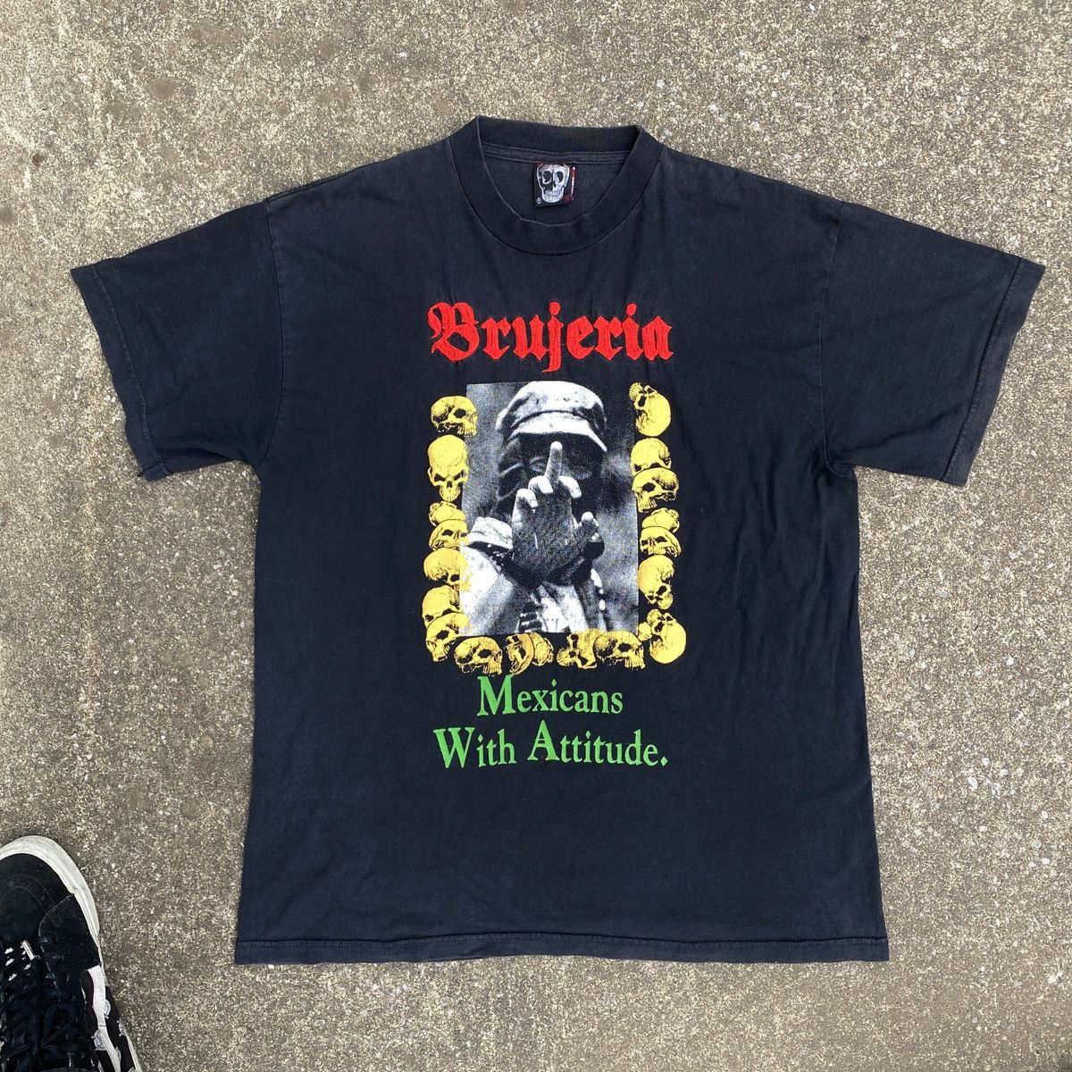 image of Band Tees x Vintage Brujeria Matando Guero 90's Shirt in Black, Men's (Size XL)