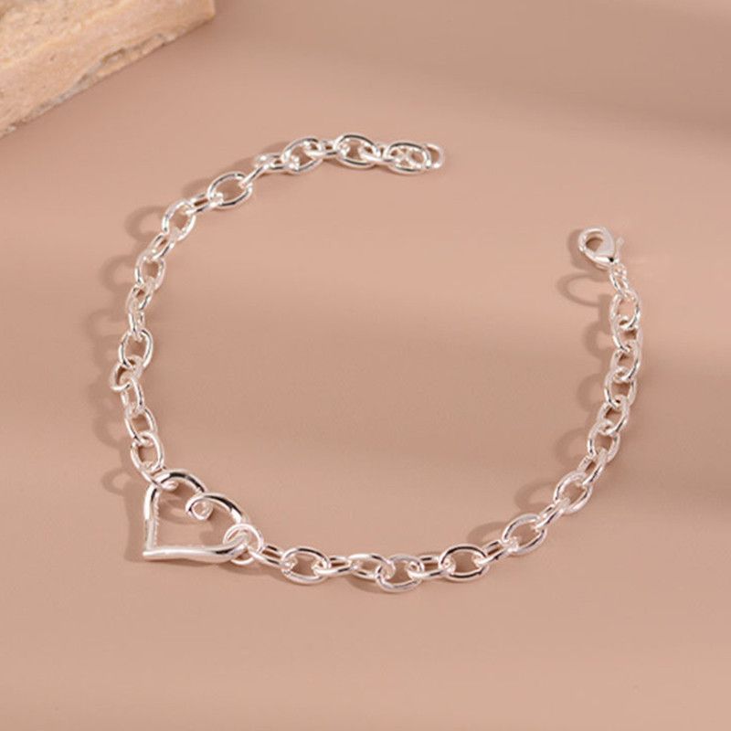 Jewelry Hollow Love Heart Bracelet Size ONE SIZE - 5 Thumbnail
