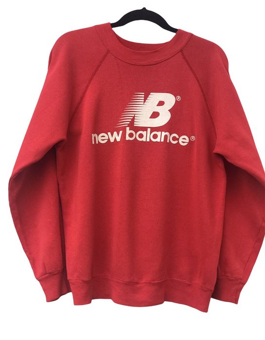 New balance red discount sweatshirt