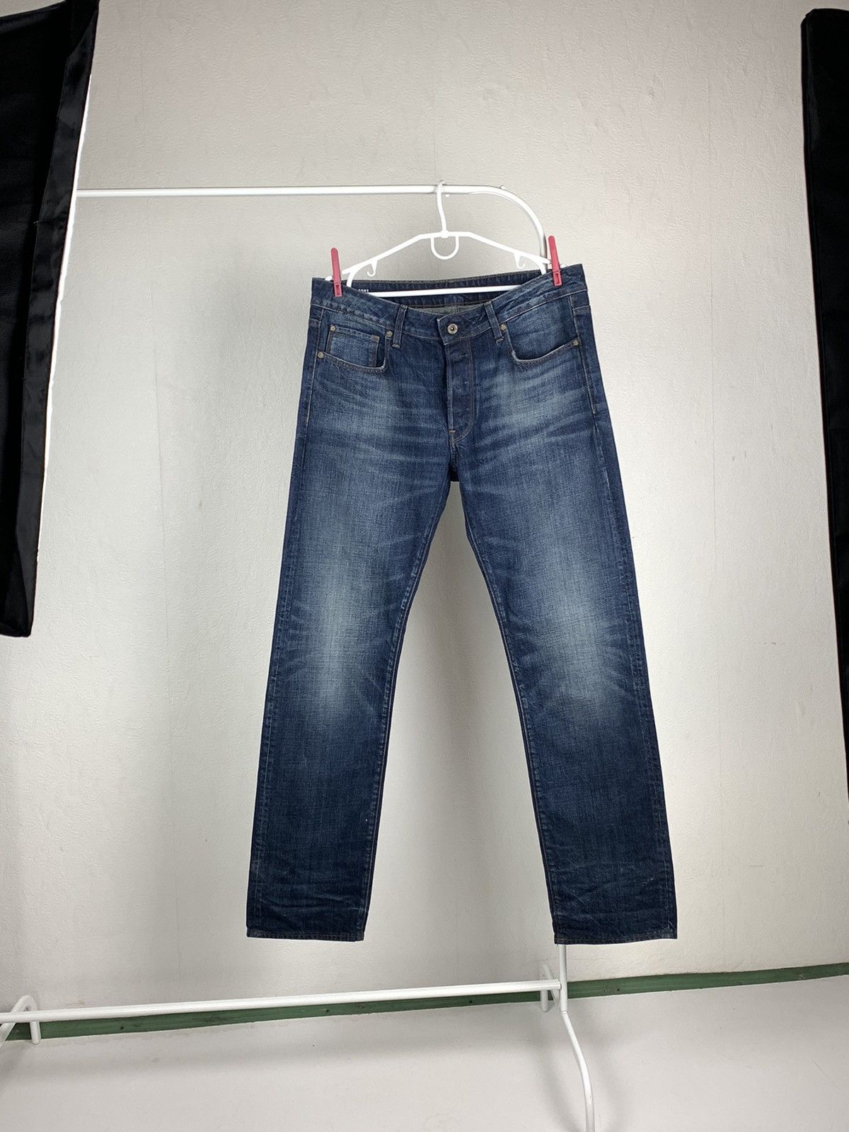 G-Star G-Star Raw 3301 Straight Dark Blue Jeans Y2K Men 34 x 34 Size US 34 / EU 50 - 4 Thumbnail