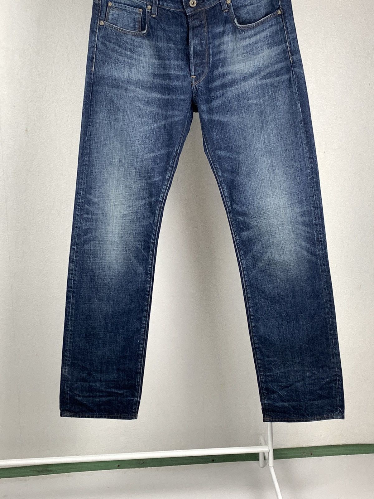 G-Star G-Star Raw 3301 Straight Dark Blue Jeans Y2K Men 34 x 34 Size US 34 / EU 50 - 6 Thumbnail