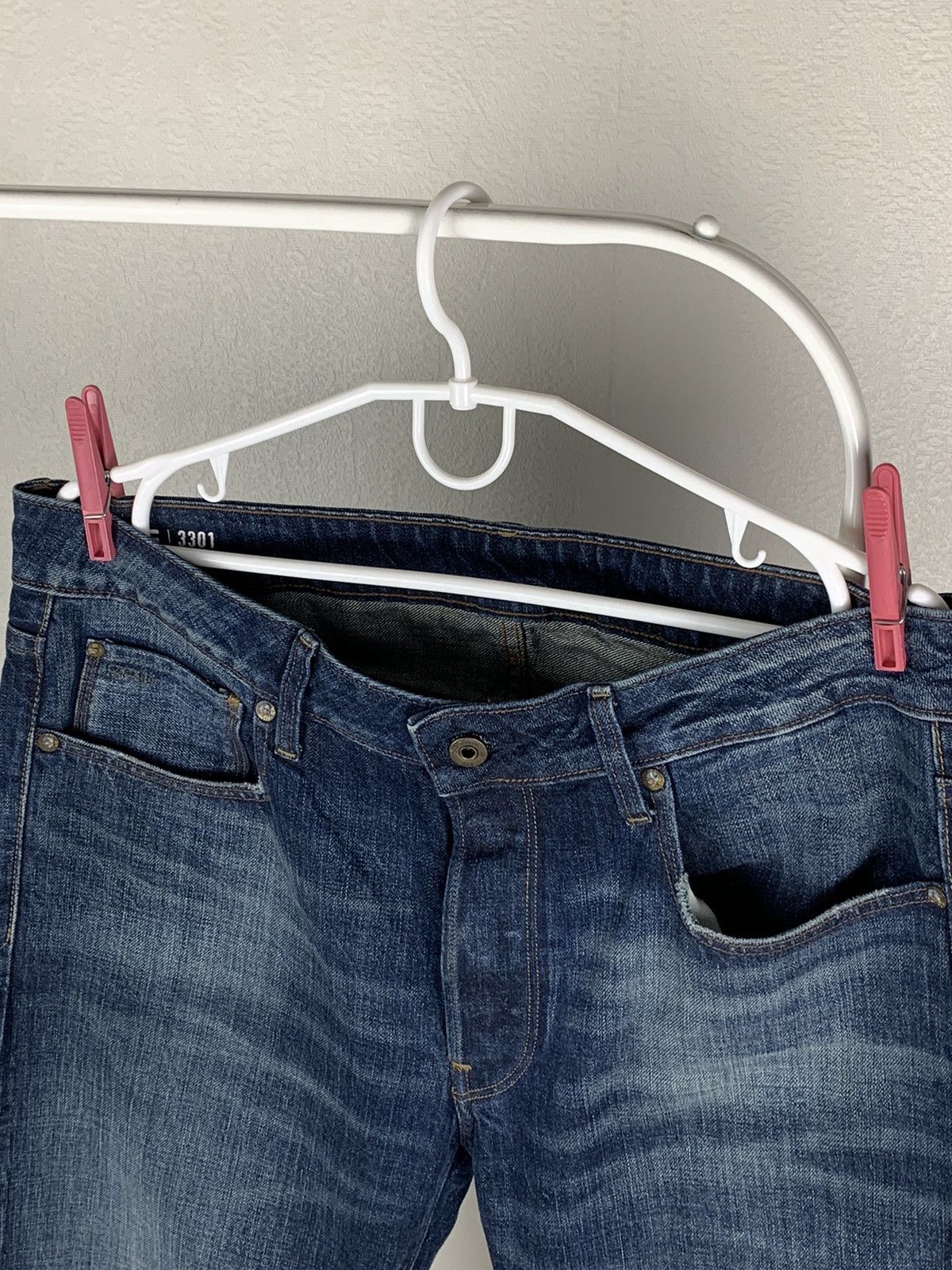 G-Star G-Star Raw 3301 Straight Dark Blue Jeans Y2K Men 34 x 34 Size US 34 / EU 50 - 7 Thumbnail