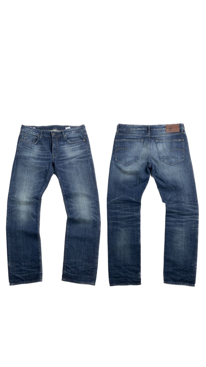 G-Star G-Star Raw 3301 Straight Dark Blue Jeans Y2K Men 34 x 34 Size US 34 / EU 50 - 2 Thumbnail