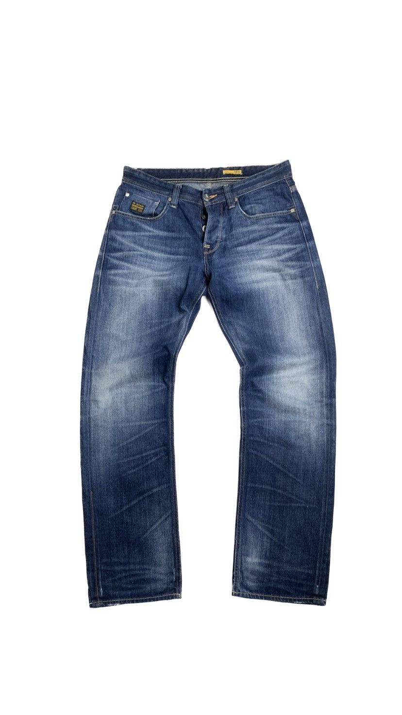 G-Star G-Star Raw 3301 Jeans Men Y2K Washed Style Jeans Size US 33 - 1 Thumbnail