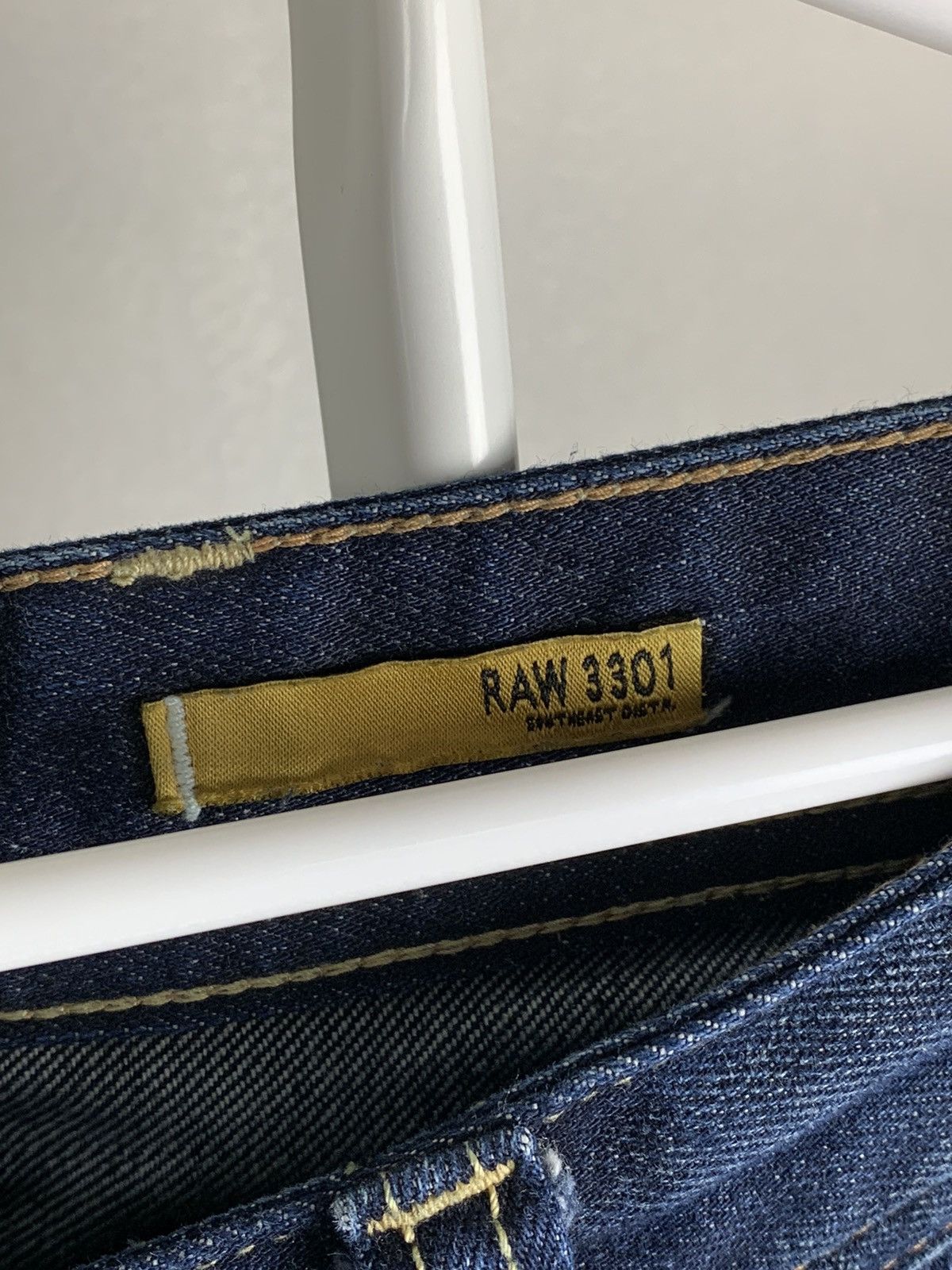 G-Star G-Star Raw 3301 Jeans Men Y2K Washed Style Jeans Size US 33 - 8 Thumbnail