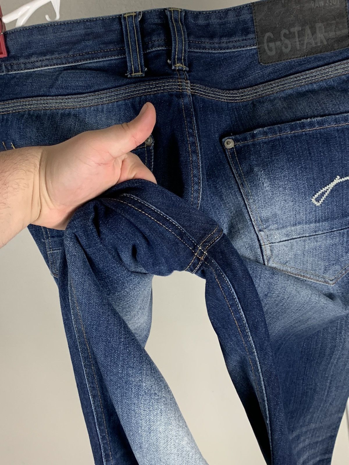 G-Star G-Star Raw 3301 Jeans Men Y2K Washed Style Jeans Size US 33 - 15 Thumbnail