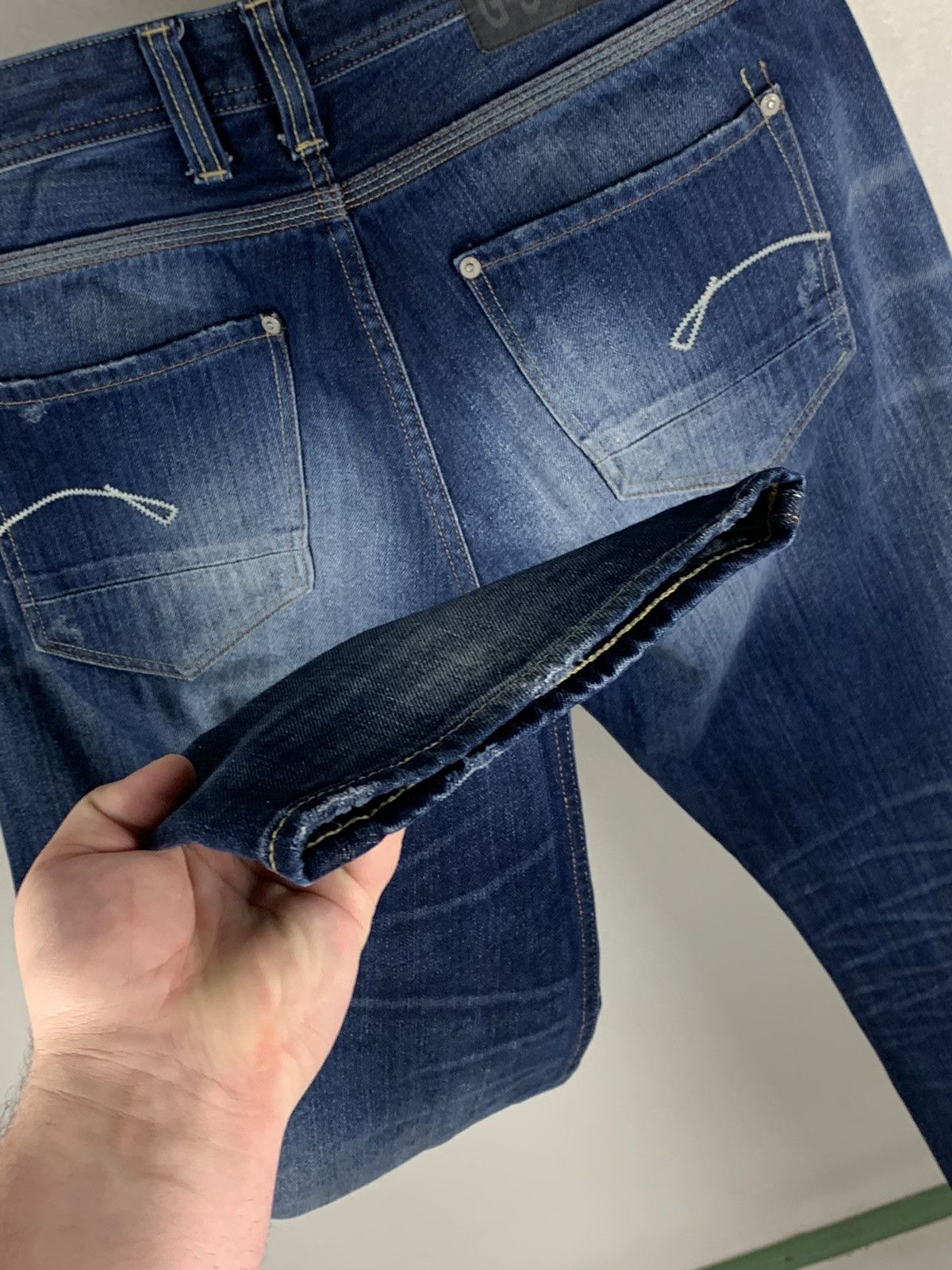 G-Star G-Star Raw 3301 Jeans Men Y2K Washed Style Jeans Size US 33 - 14 Thumbnail