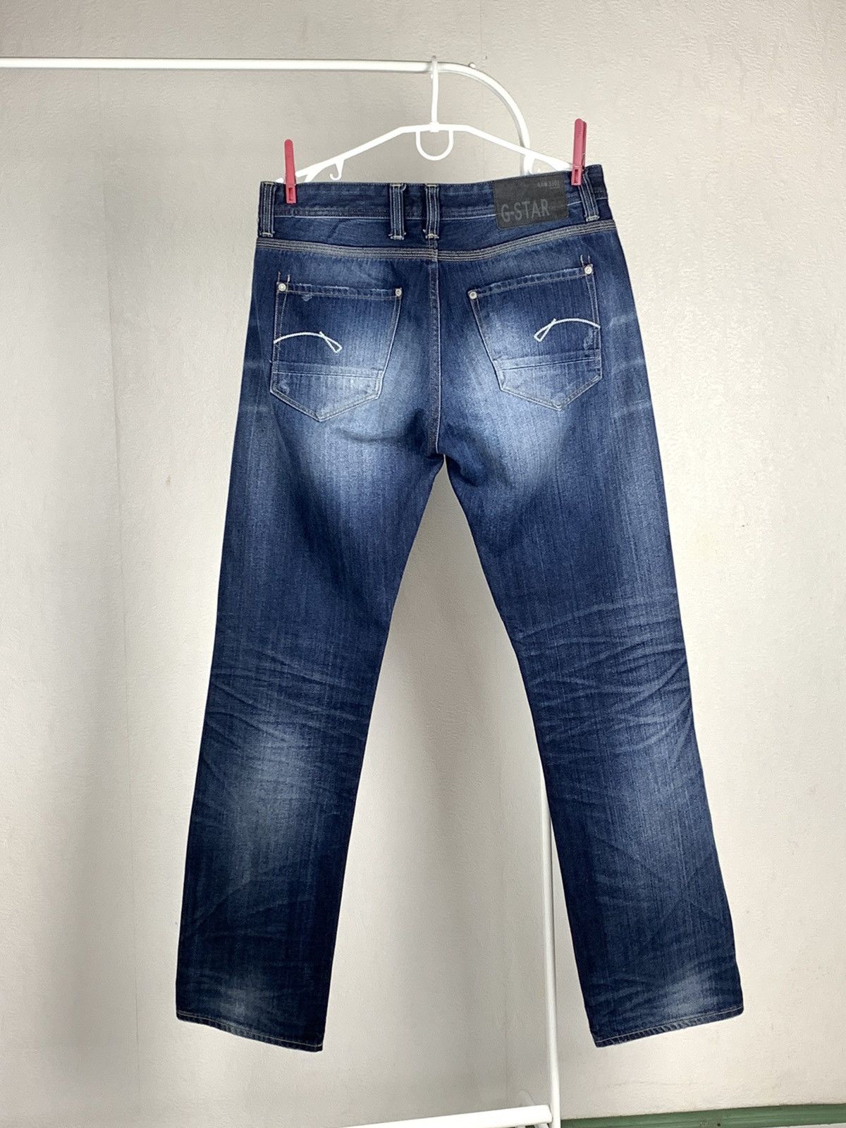 G-Star G-Star Raw 3301 Jeans Men Y2K Washed Style Jeans Size US 33 - 9 Thumbnail