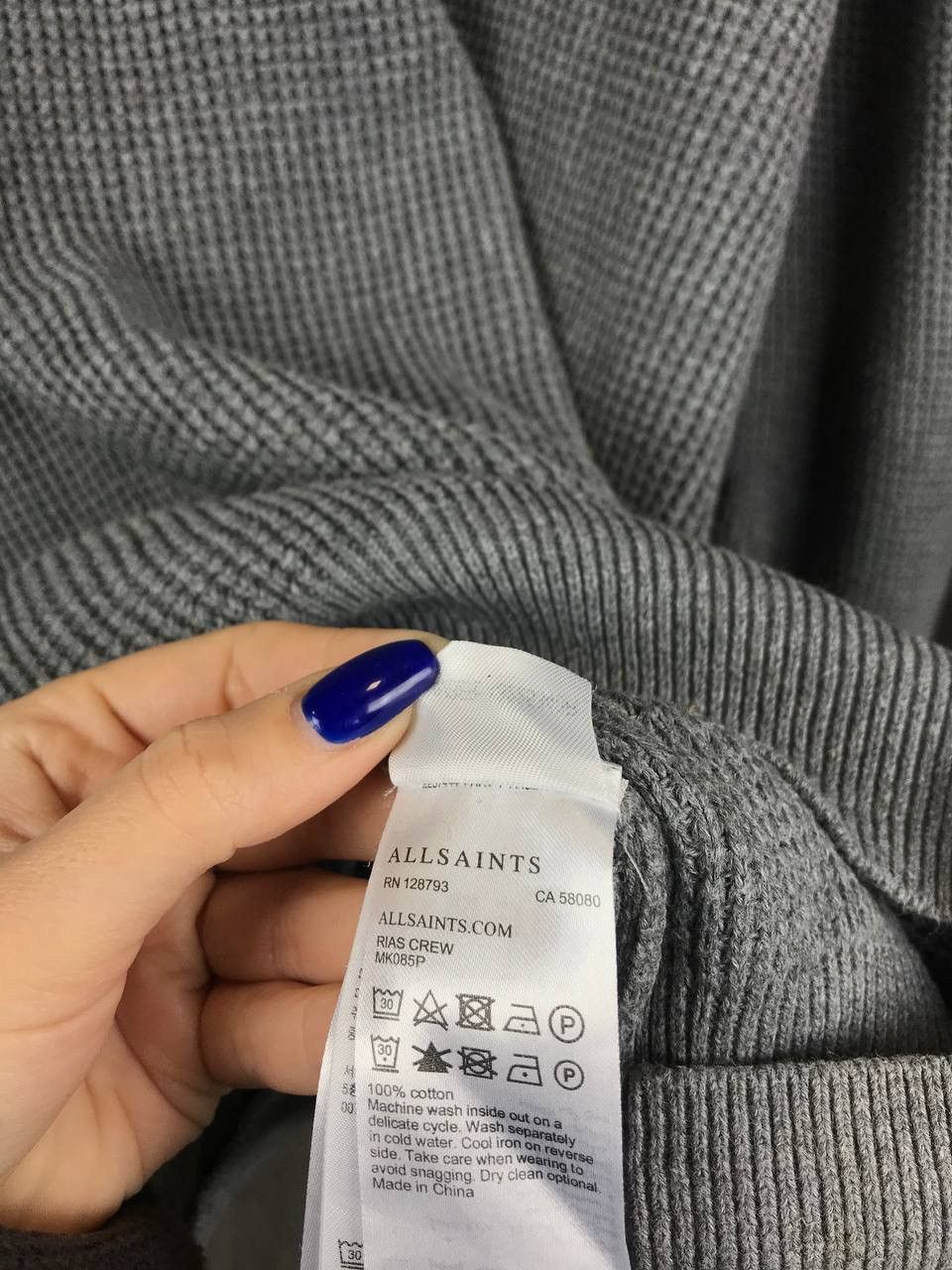 Allsaints Allsaints luxury streetwear gray sweater Size US M / EU 48-50 / 2 - 5 Thumbnail