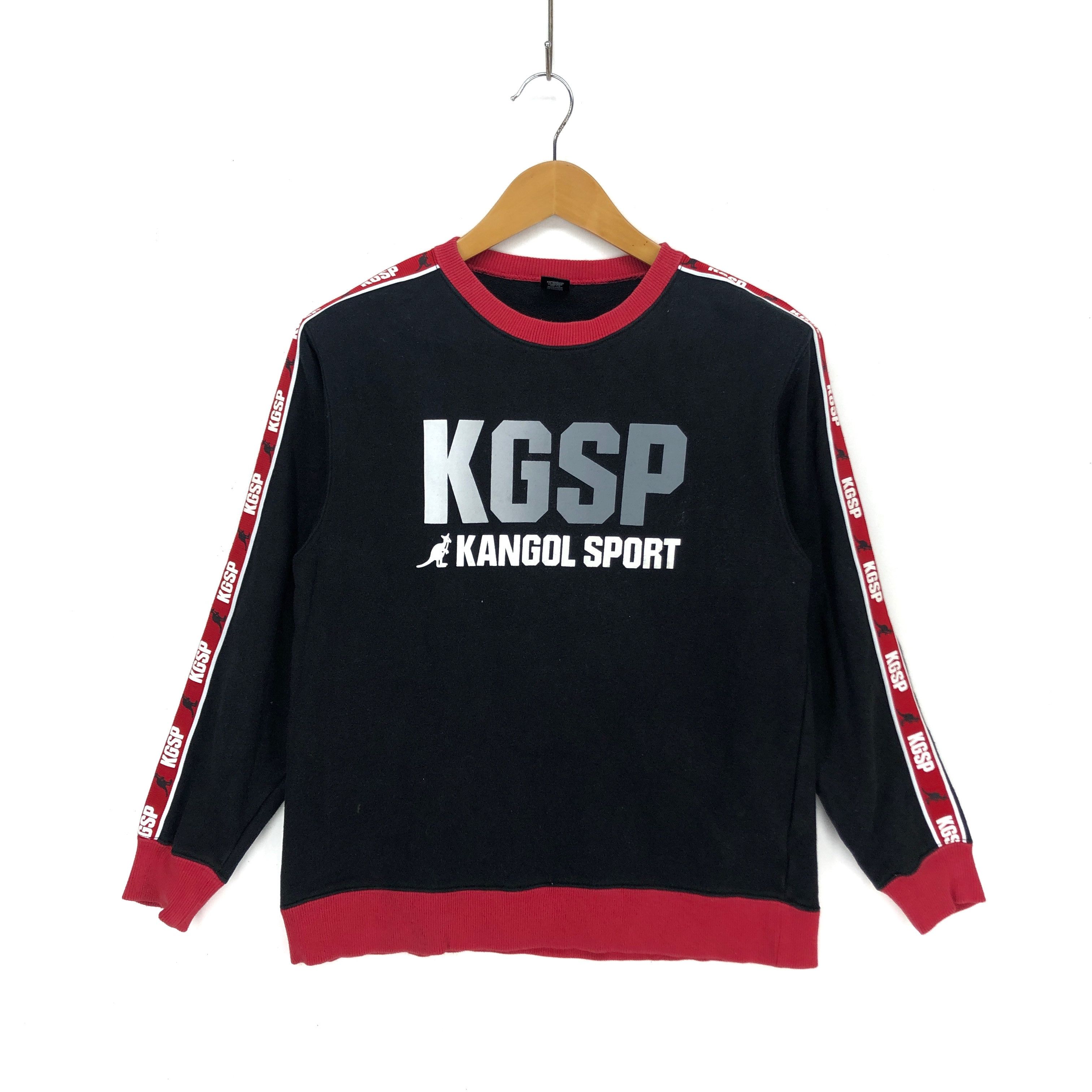 image of Kangol Crew Neck Sweatshirt Side Tape 1349-47 in Black, Men's (Size Small)