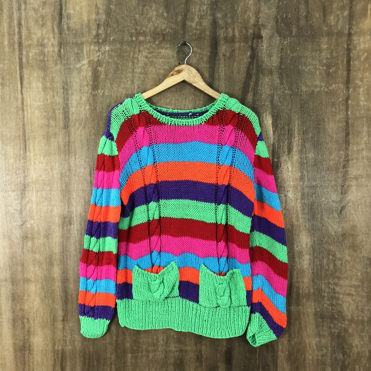 Handmade Handmade Multicolor Handknit Knitwear #039 Size US M / EU 48-50 / 2 - 1 Thumbnail