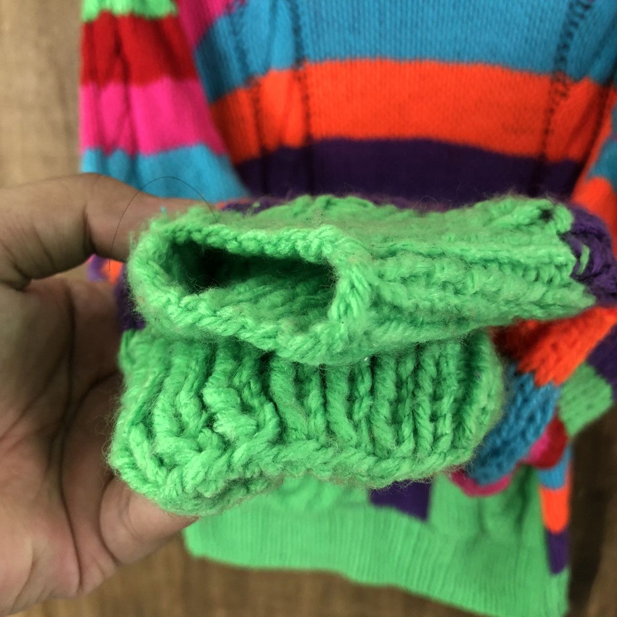 Handmade Handmade Multicolor Handknit Knitwear #039 Size US M / EU 48-50 / 2 - 4 Thumbnail