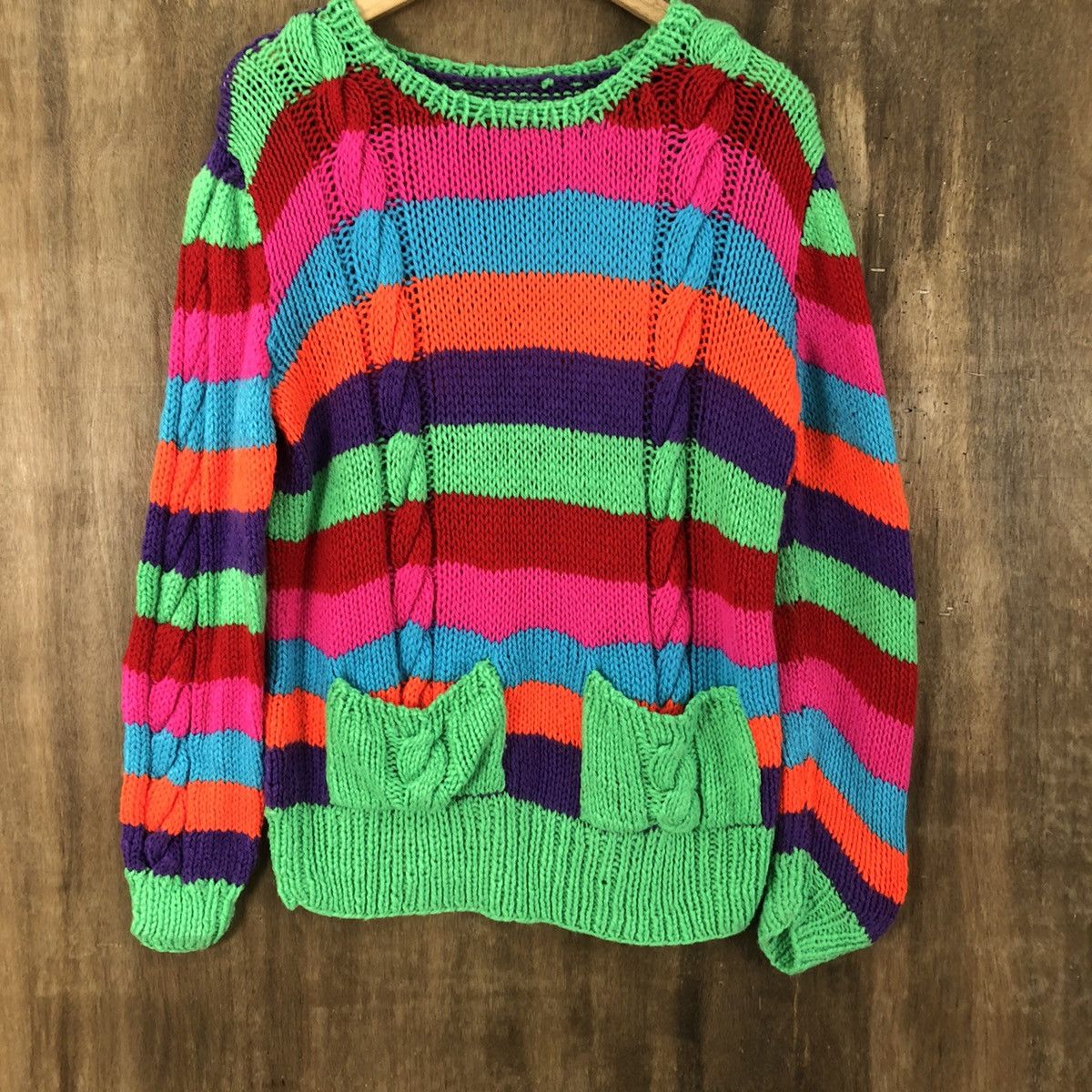 Handmade Handmade Multicolor Handknit Knitwear #039 Size US M / EU 48-50 / 2 - 3 Thumbnail