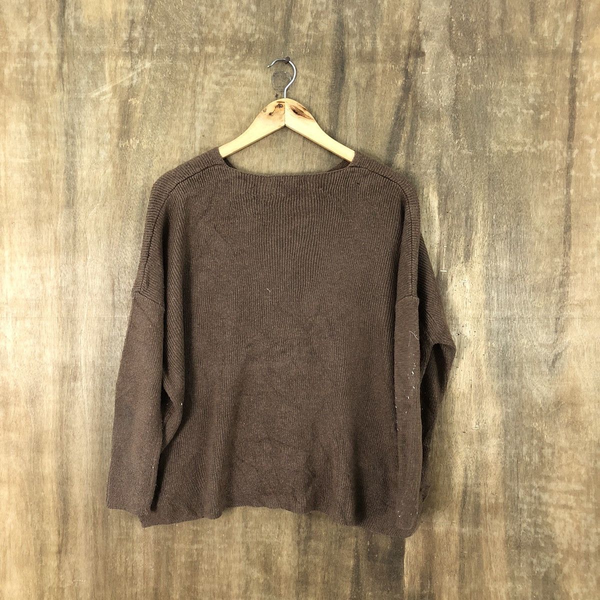 Japanese Brand VINTAGE JAPANESE Faded Brown Baggy knitwear Sweater #050 Size US L / EU 52-54 / 3 - 7 Thumbnail