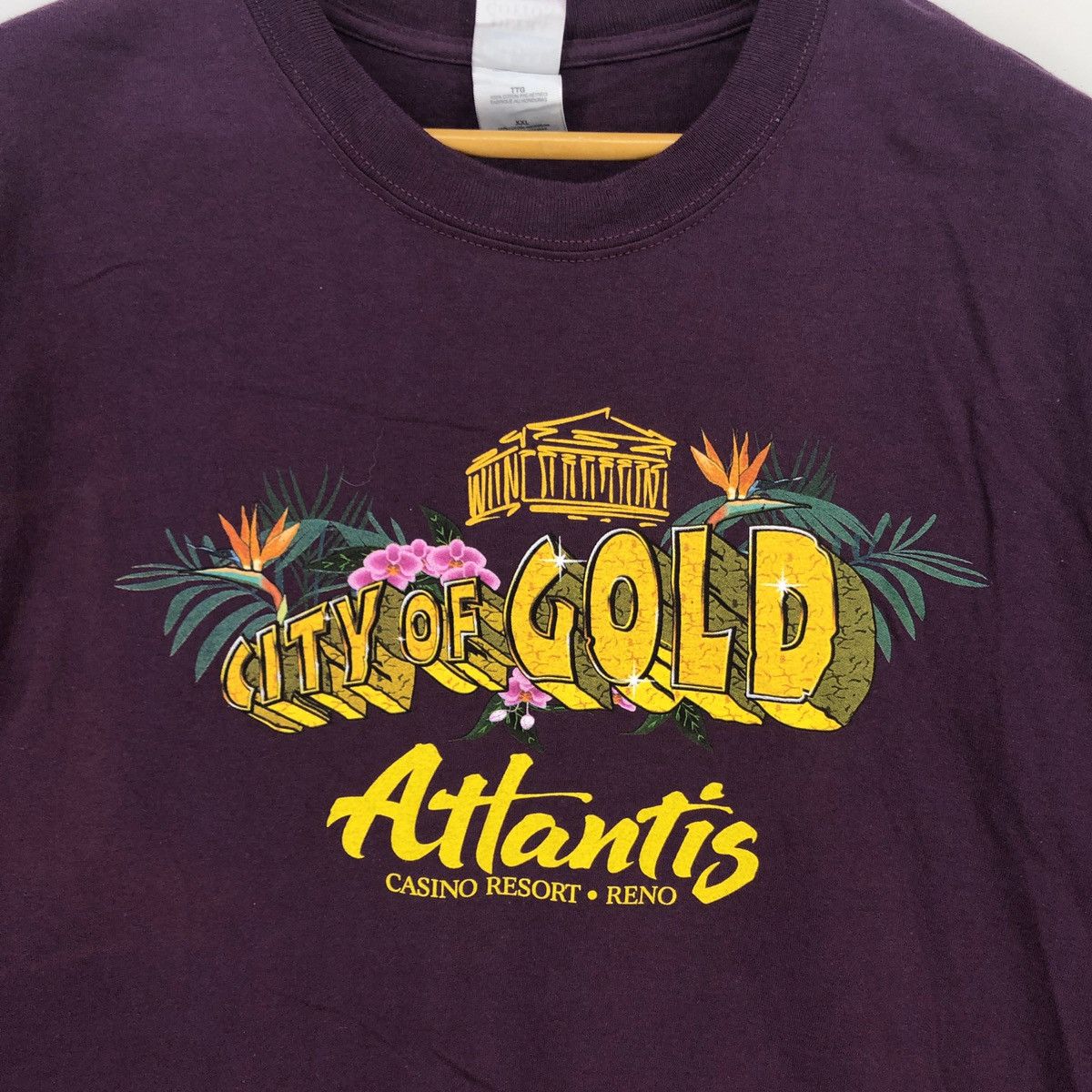 Gildan CITY Of GOLD Atlantis Casino Resort T Shirt #1237-43 Size US XXL / EU 58 / 5 - 2 Thumbnail