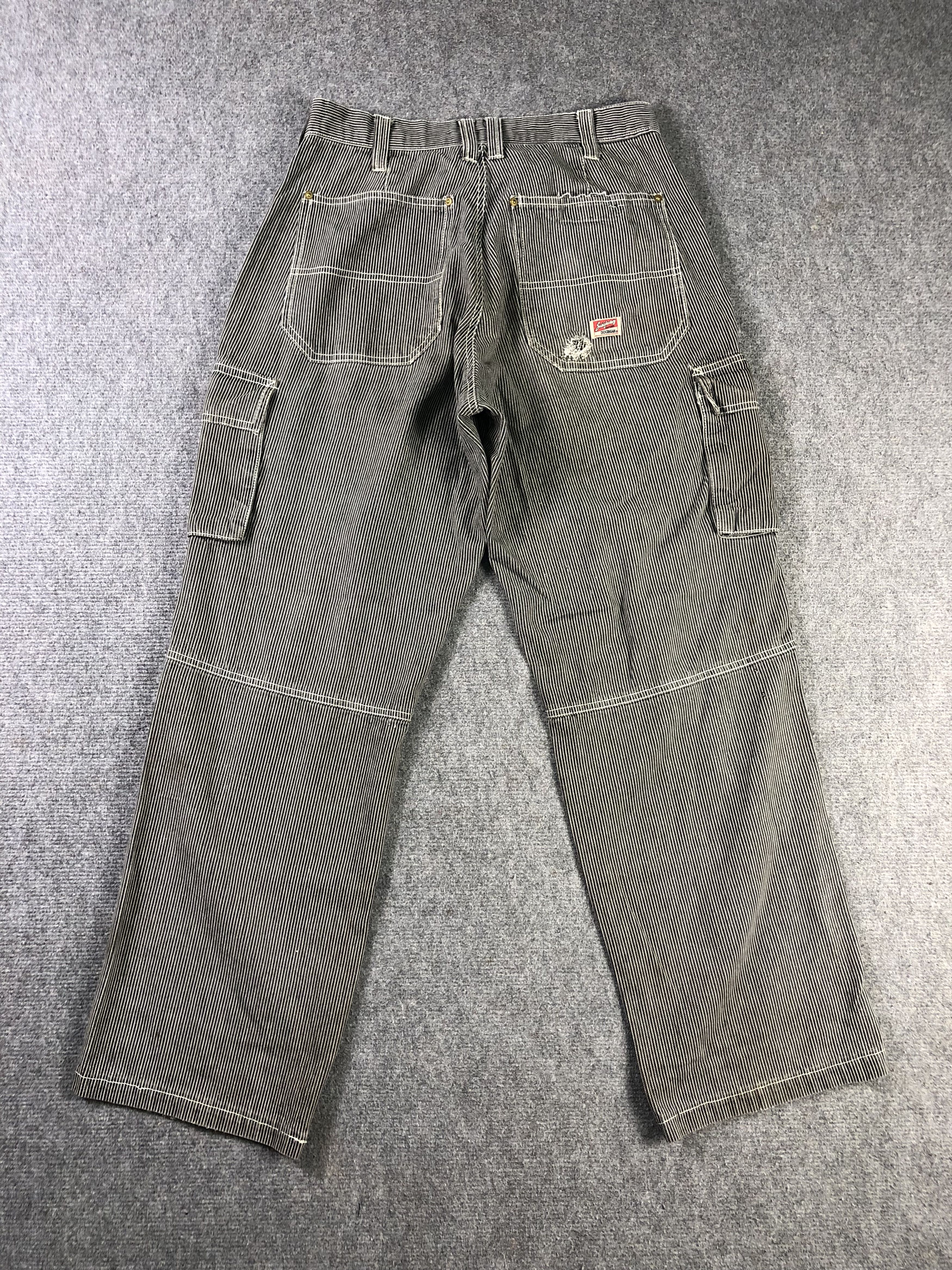 Japanese Brand Dog Man Hickory Striped Cargo Pants Size US 30 / EU 46 - 15 Thumbnail