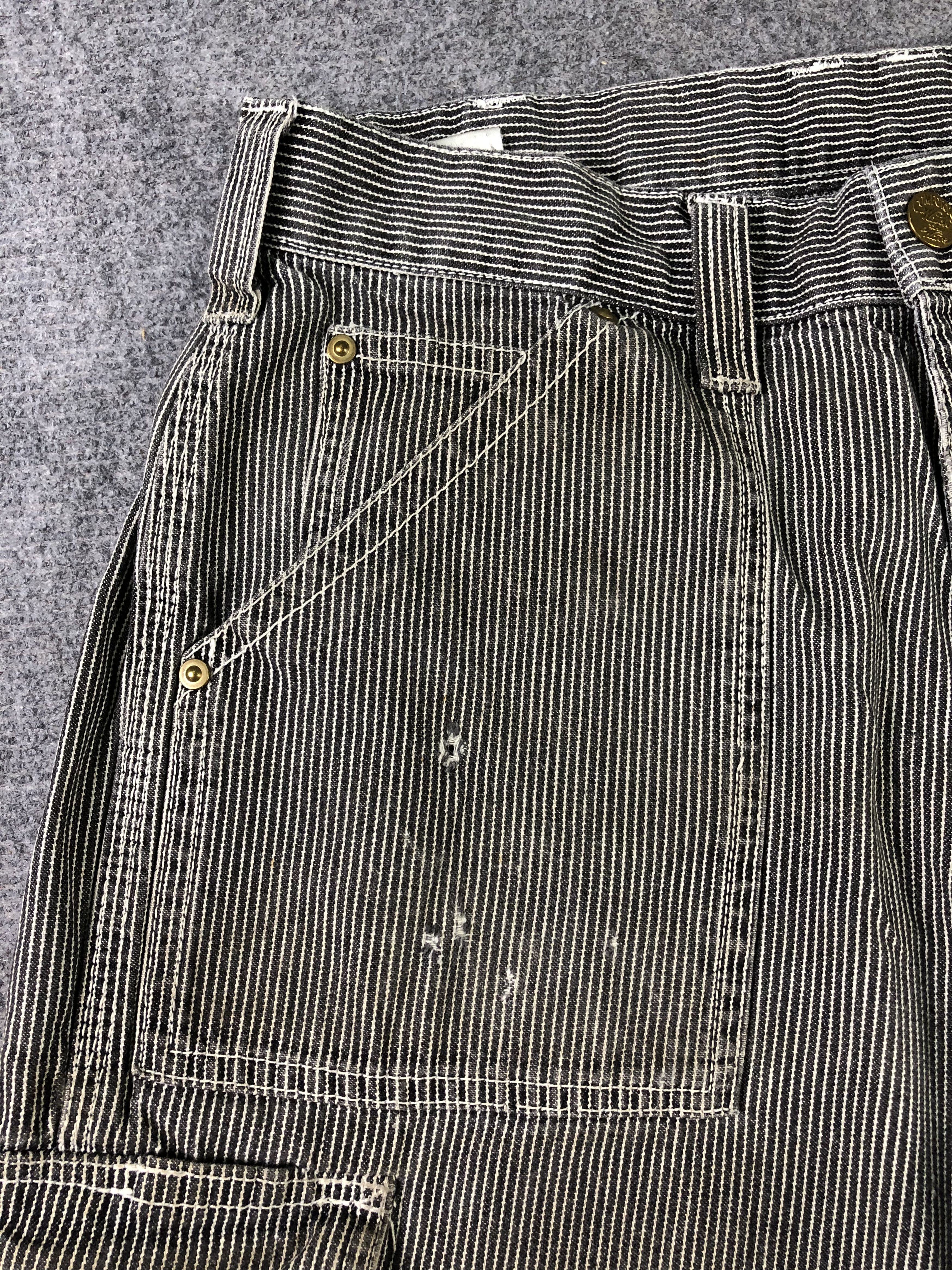 Japanese Brand Dog Man Hickory Striped Cargo Pants Size US 30 / EU 46 - 2 Thumbnail