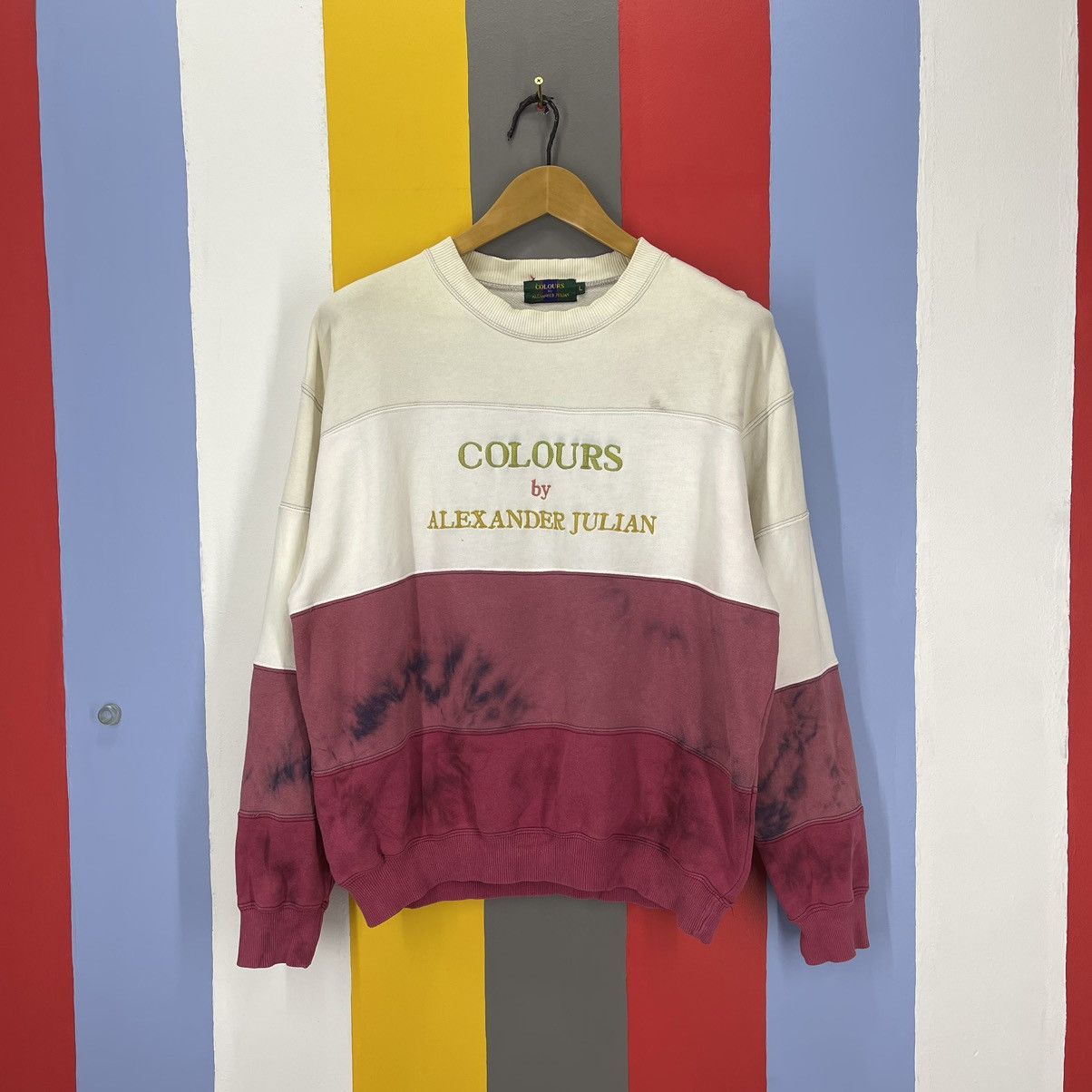 image of Colours By Alexander Julian Crew Neck Sweatshirt 1259/ar, Men's (Size Large)