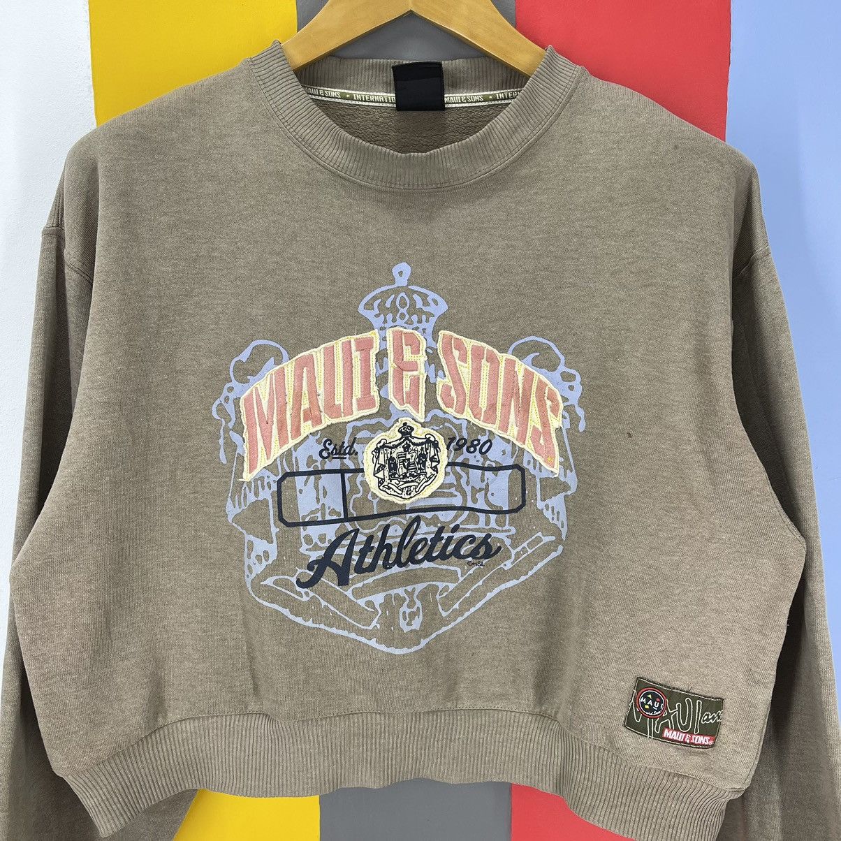 Maui and Sons MAUI & SONS Custom Crop Sweatshirt #1261/AR Size L / US 10 / IT 46 - 2 Thumbnail