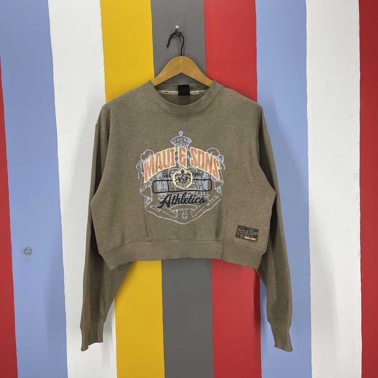 Maui and Sons MAUI & SONS Custom Crop Sweatshirt #1261/AR Size L / US 10 / IT 46 - 1 Thumbnail