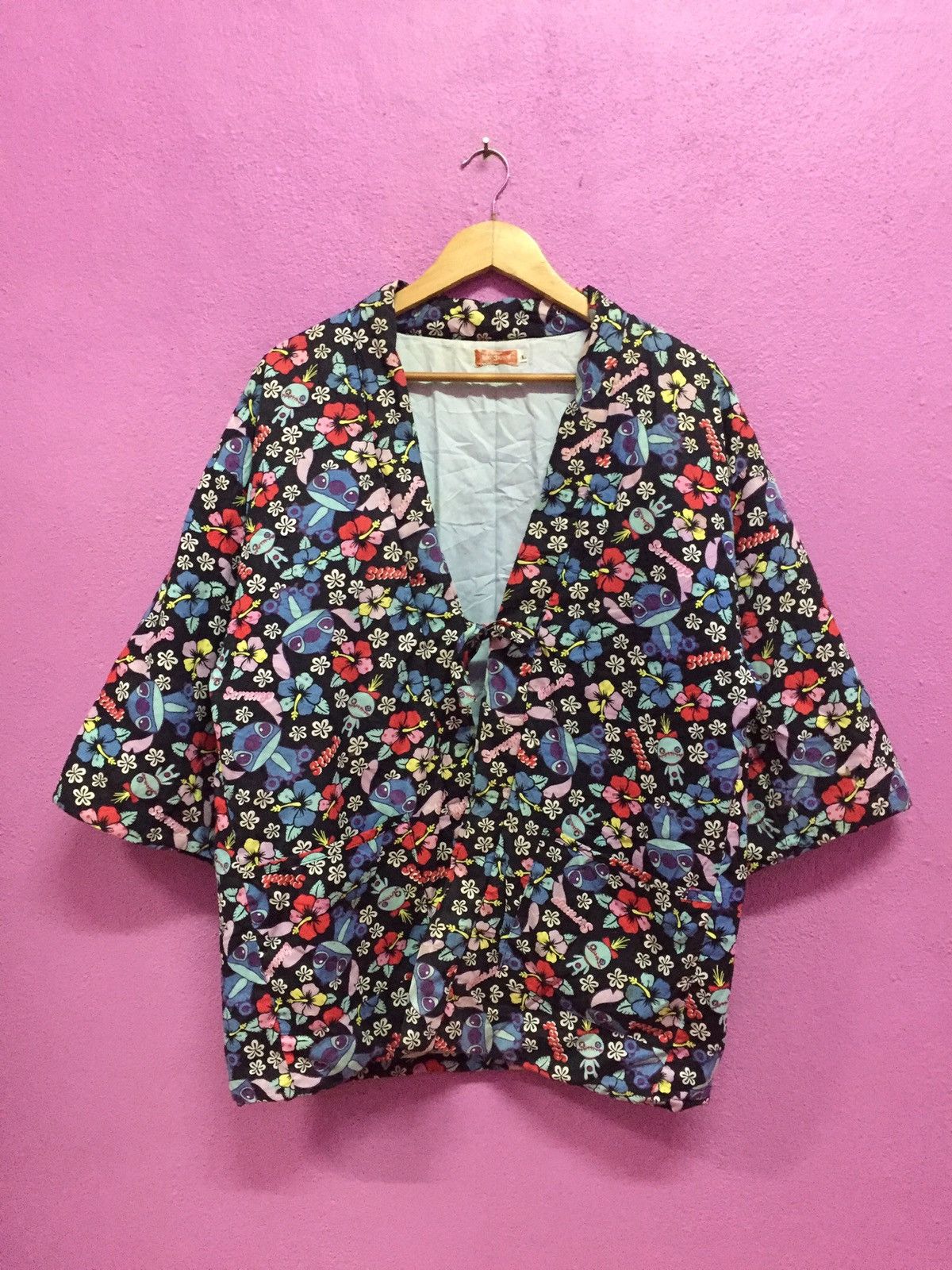 Disney Vintage 90’s Lilo & Stitch Fullprints Kimono Size L Size 38L - 1 Thumbnail