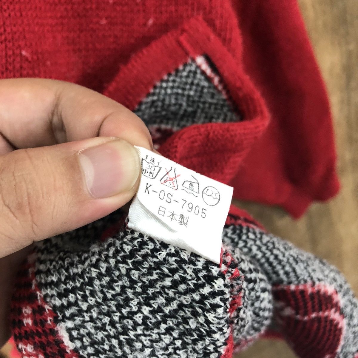 Aran Isles Knitwear Meilleur Dog Red Sweater Knitwear #002 Size US L / EU 52-54 / 3 - 8 Thumbnail