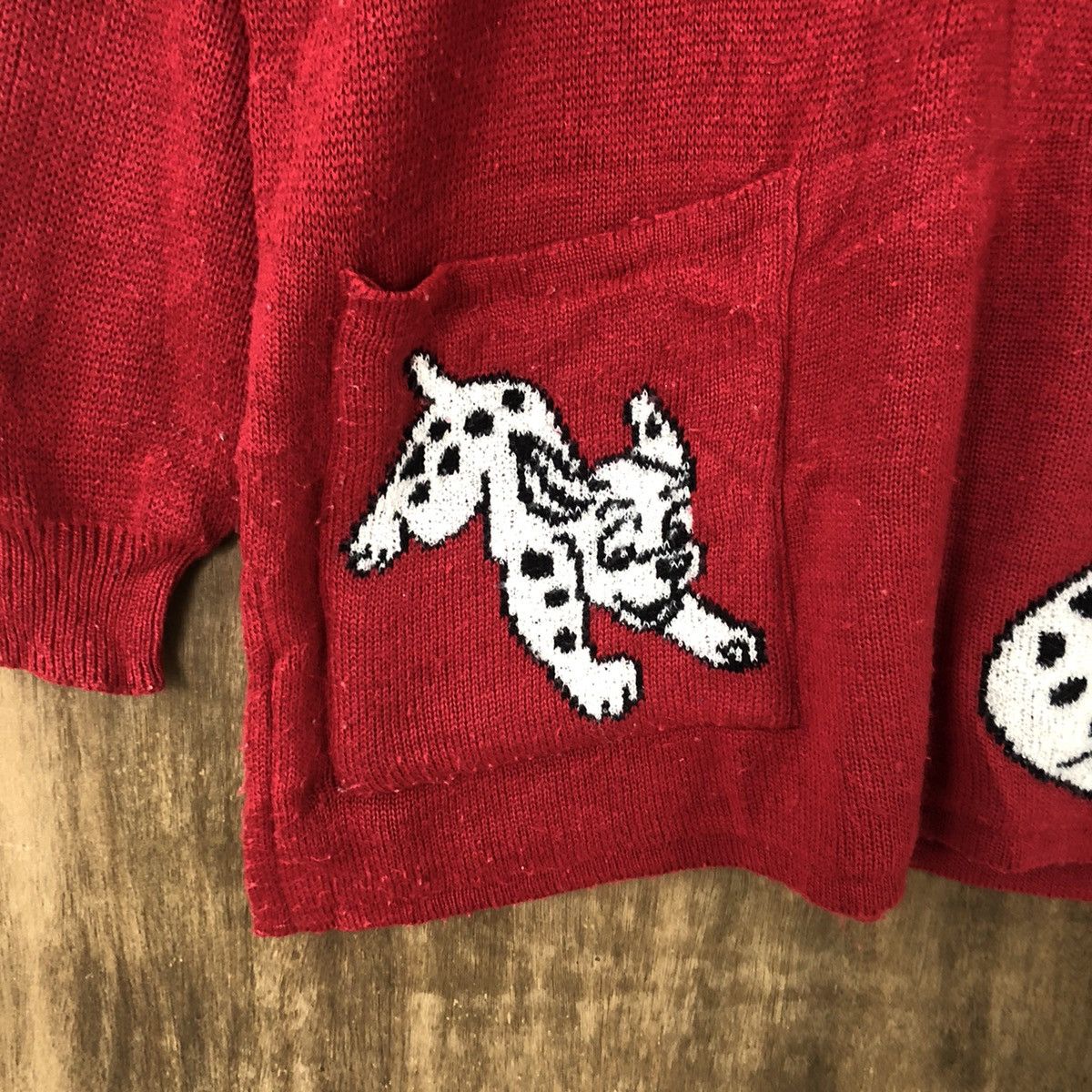 Aran Isles Knitwear Meilleur Dog Red Sweater Knitwear #002 Size US L / EU 52-54 / 3 - 4 Thumbnail