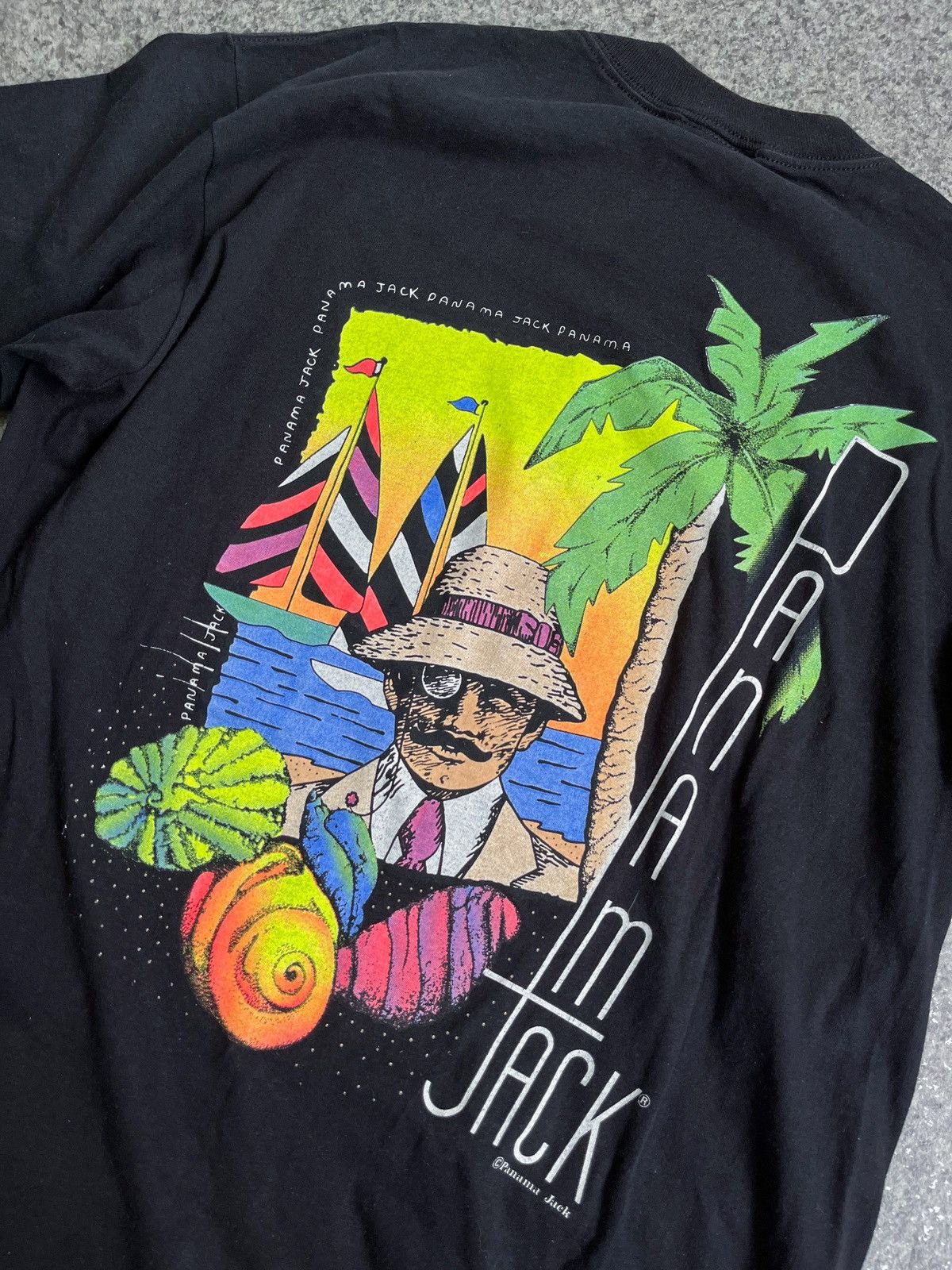 Panama Jack × Vintage VINTAGE RARE MADE IN USA PANAMA JACK TEE ONE SIZE Size US L / EU 52-54 / 3 - 4 Thumbnail