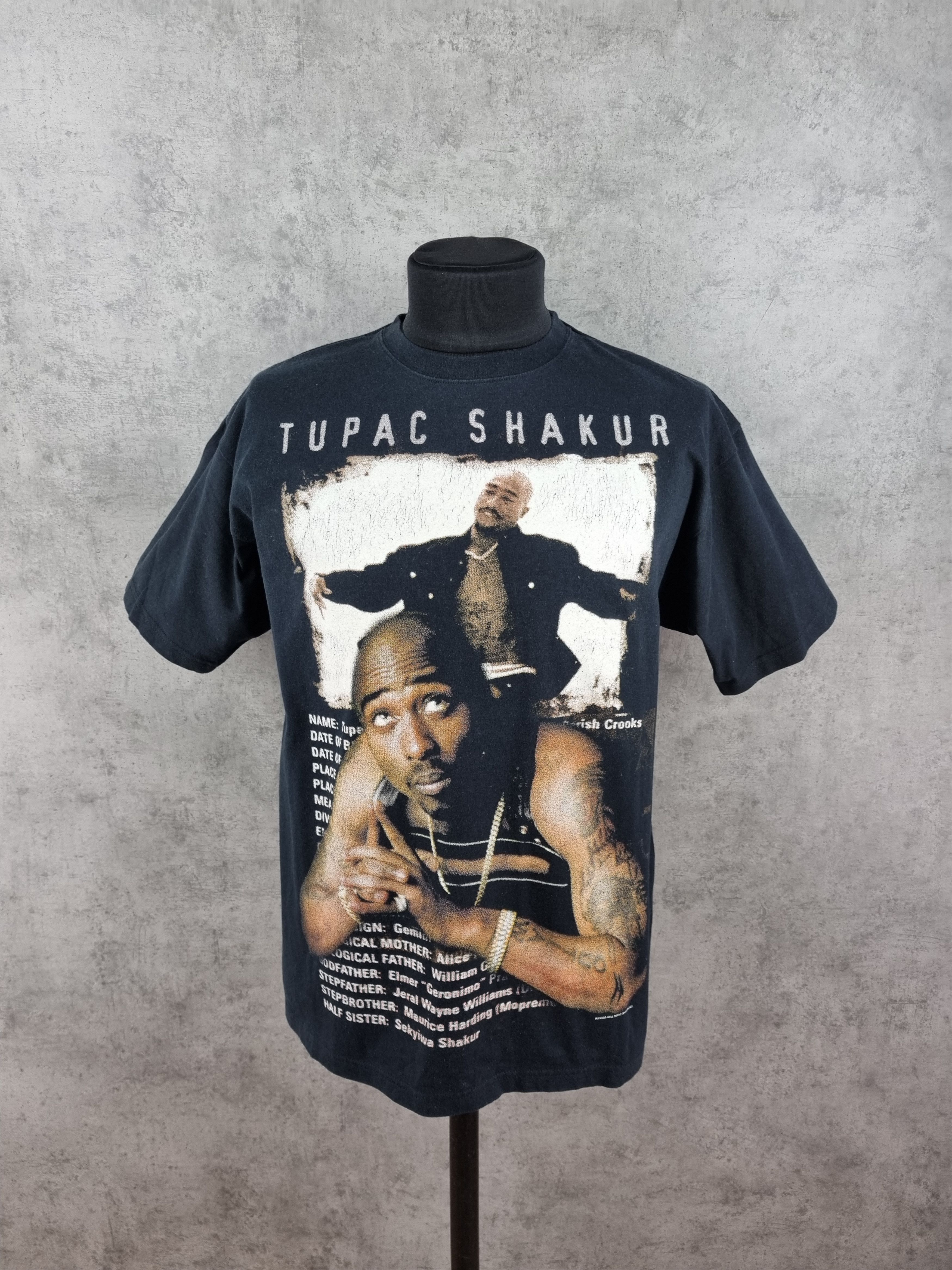 Rap Tees × Vintage Vintage Tupac Shakur Portrait Rare Print Rap Tee Size US XL / EU 56 / 4 - 3 Thumbnail