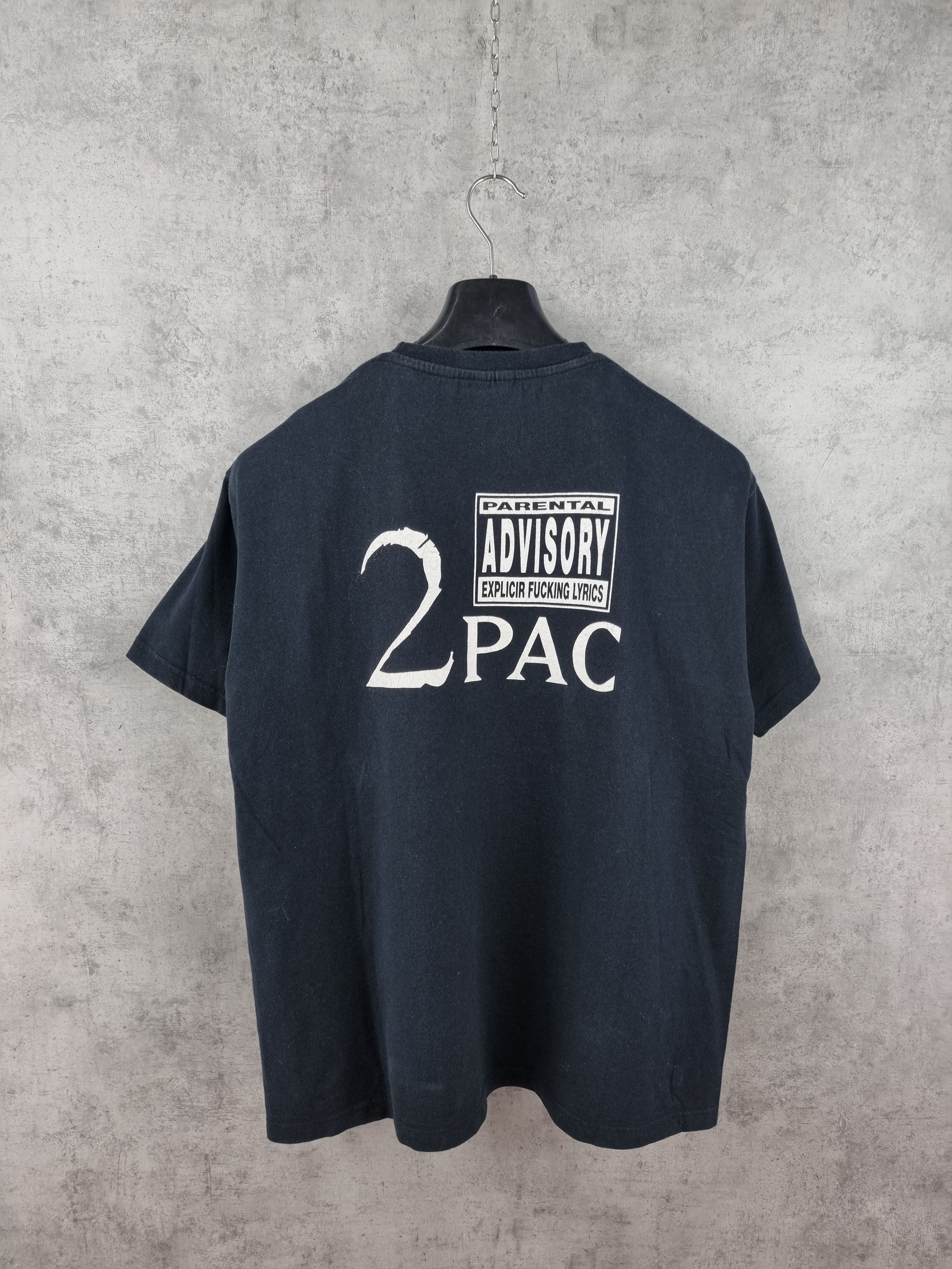 Rap Tees × Vintage Vintage Tupac Shakur Portrait Rare Print Rap Tee Size US XL / EU 56 / 4 - 2 Thumbnail
