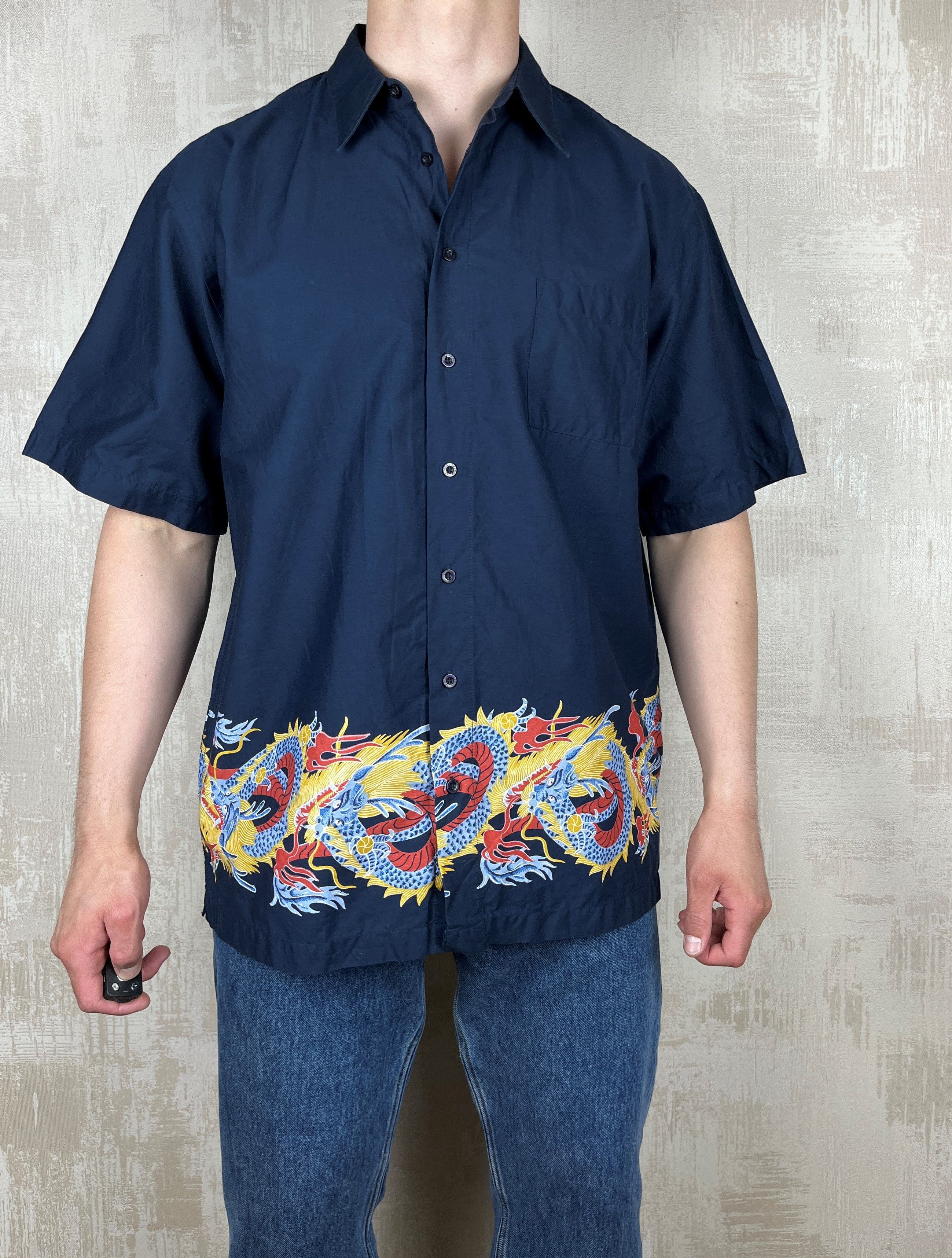 Japanese Brand Vintage Dragons Aloha Hawaiian Beach Japan Shirt Y2K Size US XXL / EU 58 / 5 - 1 Thumbnail